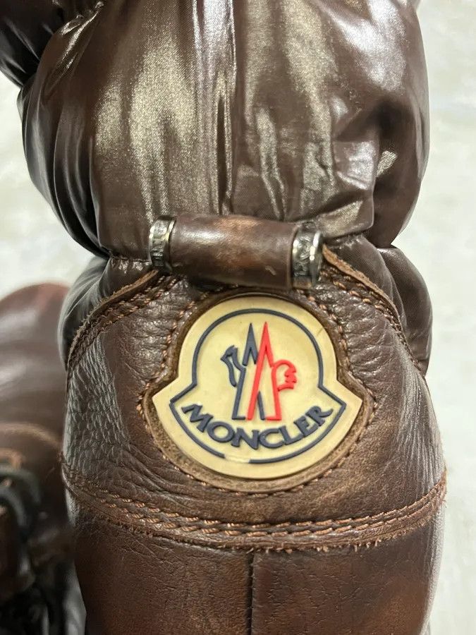 Moncler Moncler Brown Quilted Leather Boots Size US 10 / EU 43 - 10 Thumbnail