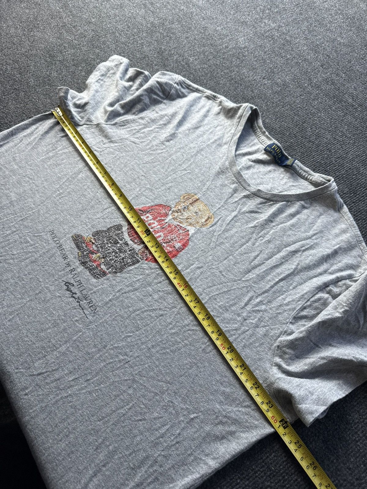 Polo Ralph Lauren Polo Ralph Lauren Distressed Bear Graphic T Shirt Vintage Size US XL / EU 56 / 4 - 16 Thumbnail