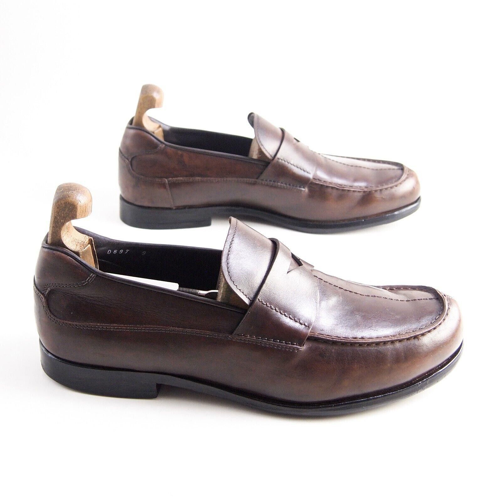 Prada Prada Penny Loafers 120697 Brown Leather EU 43 E US 10 Size US 10 / EU 43 - 4 Thumbnail