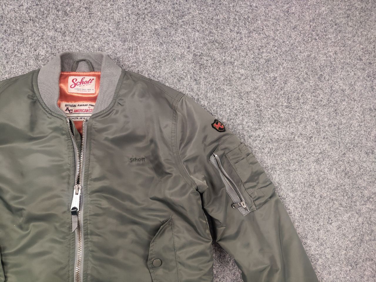 Schott Schott NYC Vintage American College Bomber Jacket Military Size L / US 10 / IT 46 - 4 Thumbnail