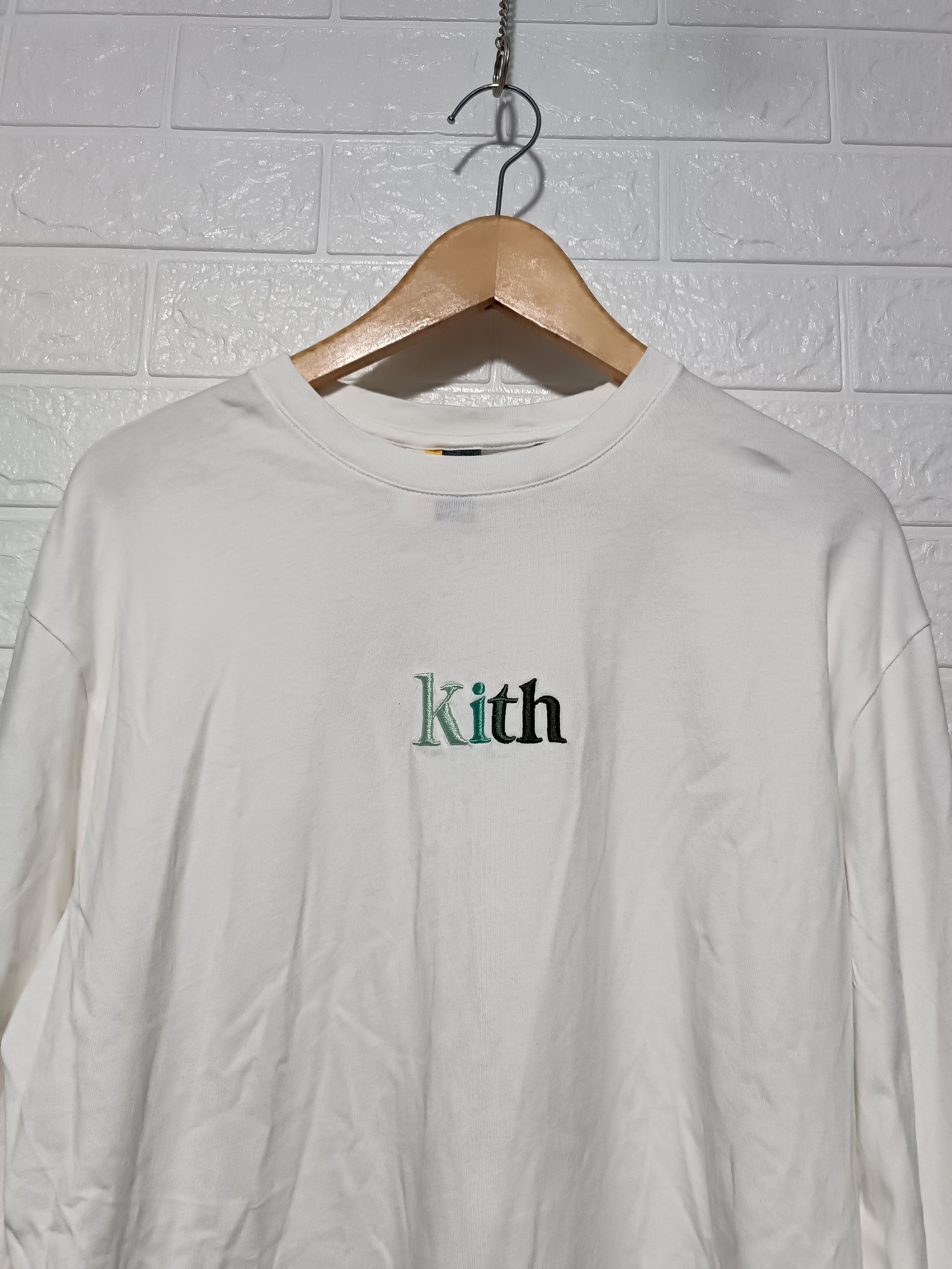 Kith Kith 21SS Serif Logo Long Sleeve Tee White Size US M / EU 48-50 / 2 - 3 Thumbnail