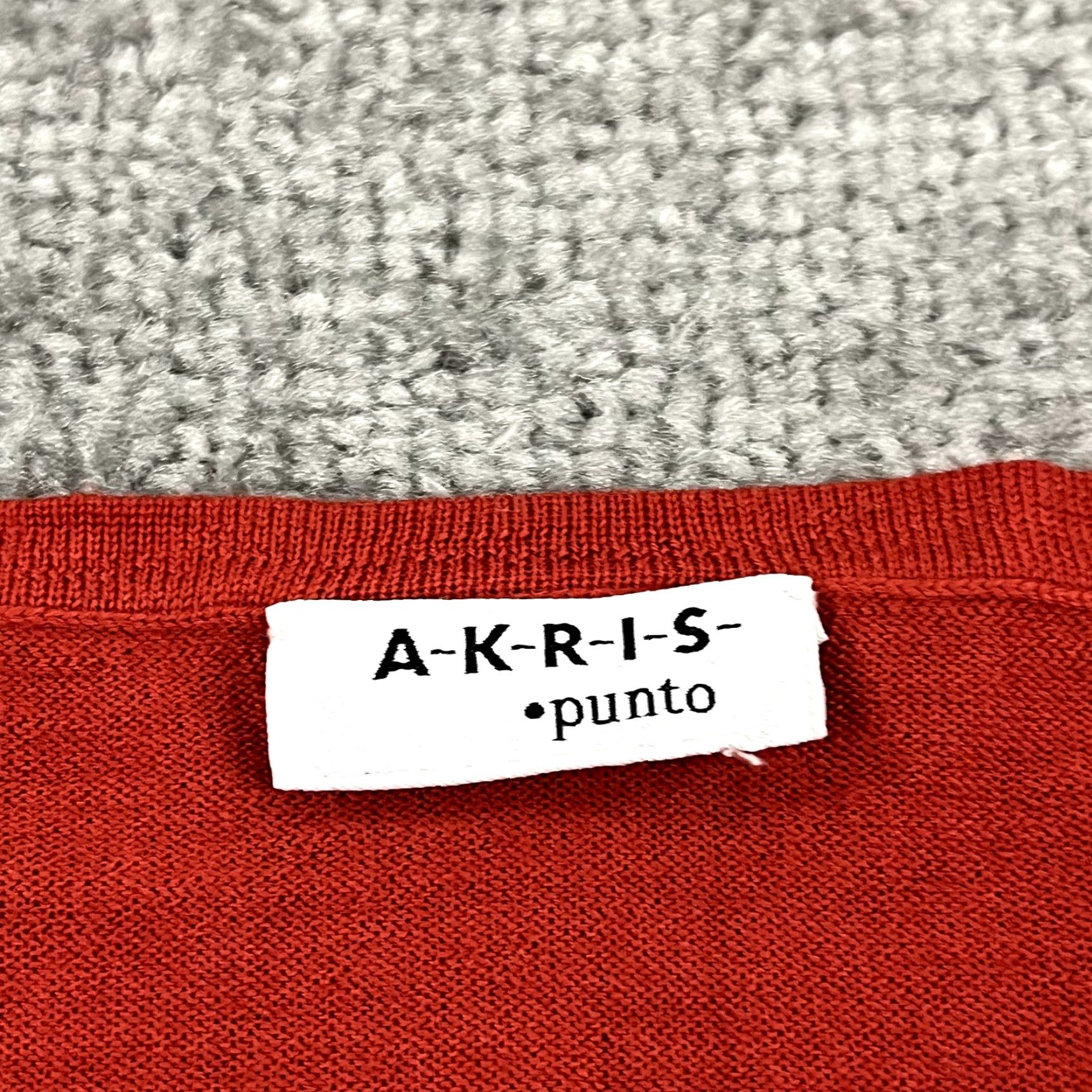 Akris AKRIS PUNTO Top Shirt Womens Size US 10 FR 42 Orange Blue Wool Crew Color Block Size L / US 10 / IT 46 - 2 Thumbnail