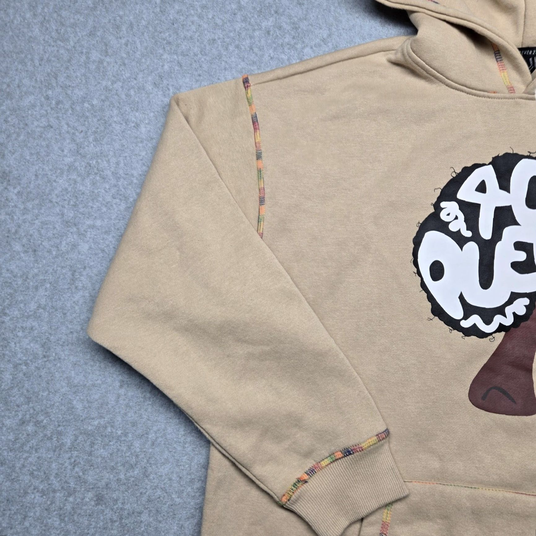 Forever 21 Forever 21 Hoodie Womens Medium Tan Afro Queen Graphic Pullover Sweatshirt Trim Size M / US 6-8 / IT 42-44 - 5 Thumbnail