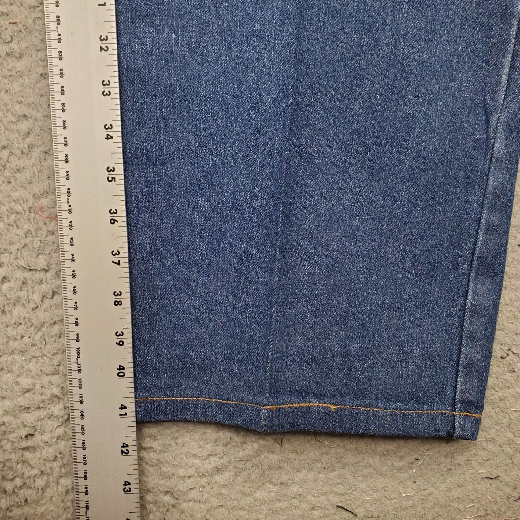 Dickies Dickies Carpenter Jeans Mens 48x30 Blue Denim High Rise Double Stitch Straight Jeans Size US 32 / EU 48 - 3 Thumbnail