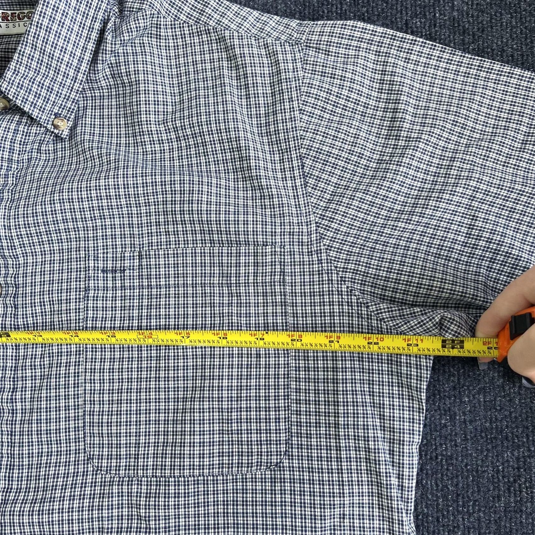 McGregor VINTAGE McGregor Shirt Mens Large Blue Check Short Sleeve Button Up Classic Size US L / EU 52-54 / 3 - 7 Thumbnail