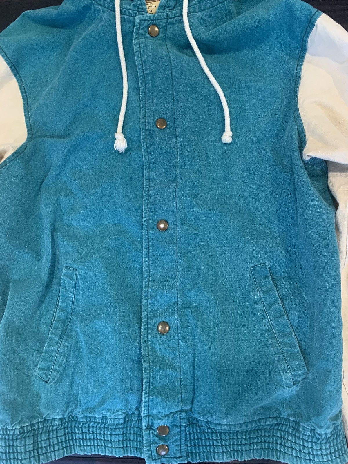 Vintage 90s fresh squeeze hooded varsiety jacket Size US M / EU 48-50 / 2 - 2 Thumbnail