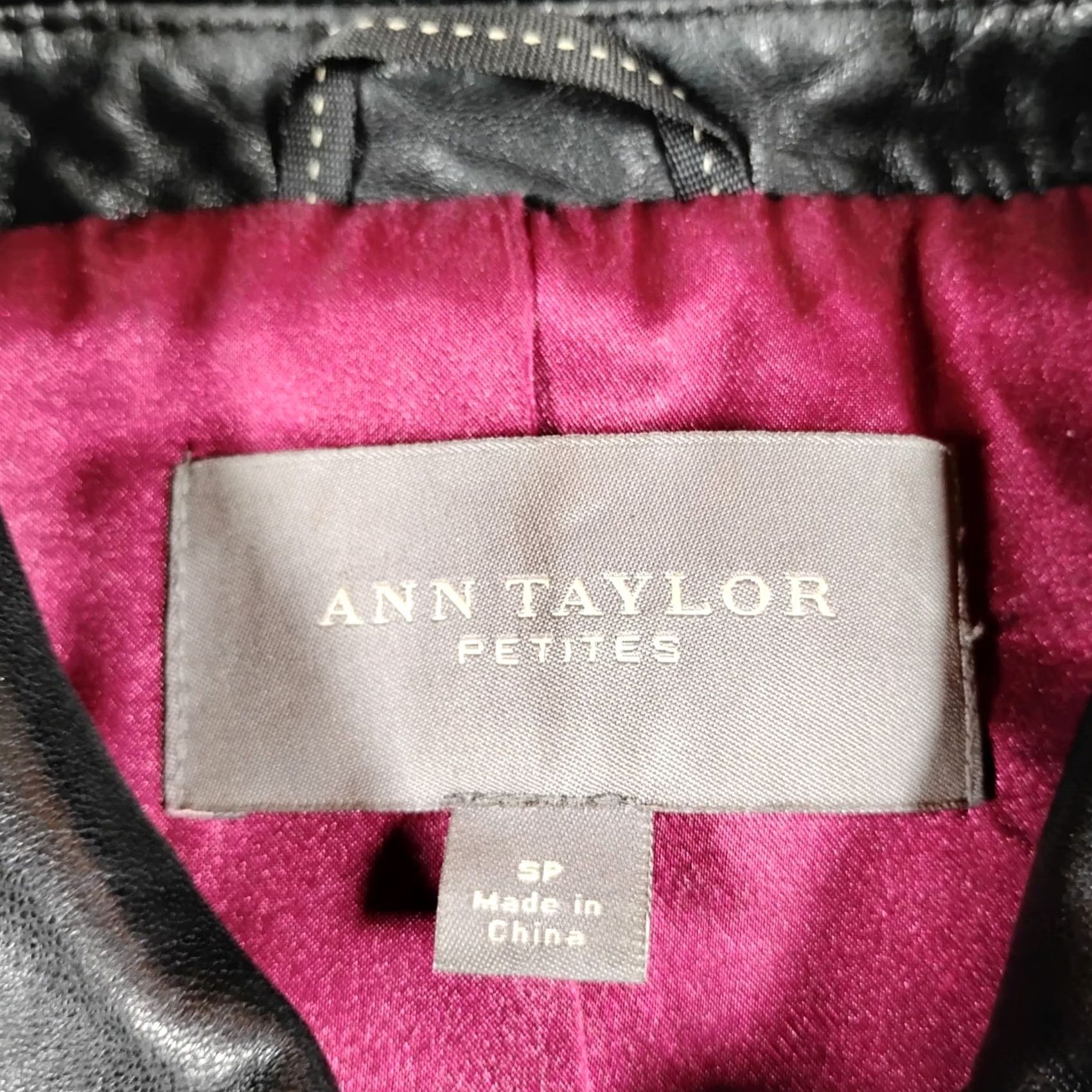 Ann Taylor Ann Taylor Leather Jacket Size S / US 4 / IT 40 - 2 Thumbnail