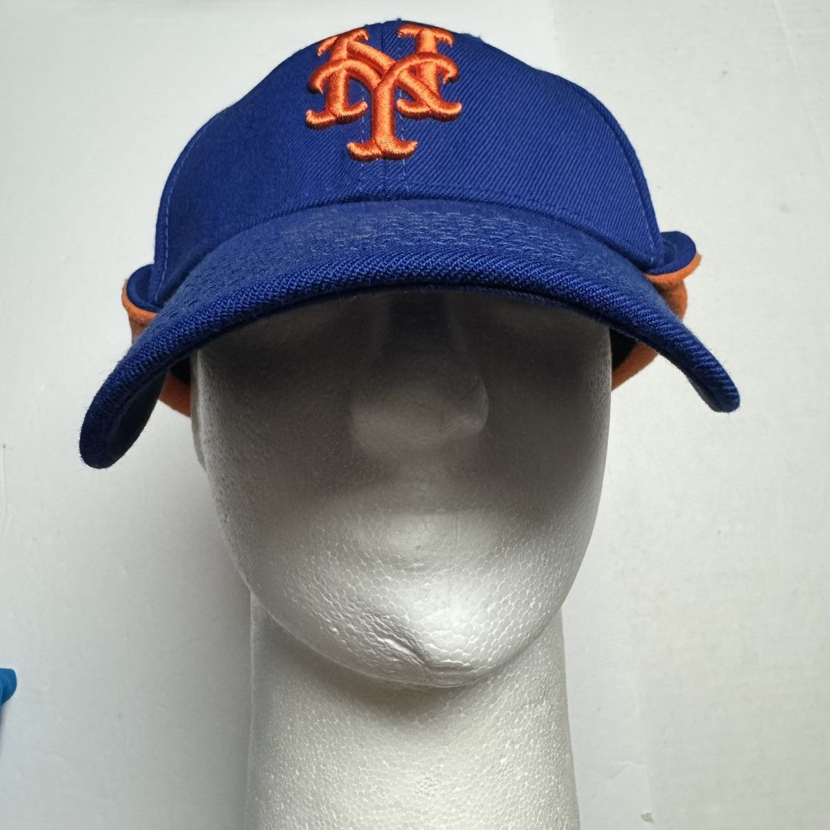 New Era RARE New Era NY Mets Fitted Hat W/ Flip Down Protector S/M Size ONE SIZE - 1 Thumbnail