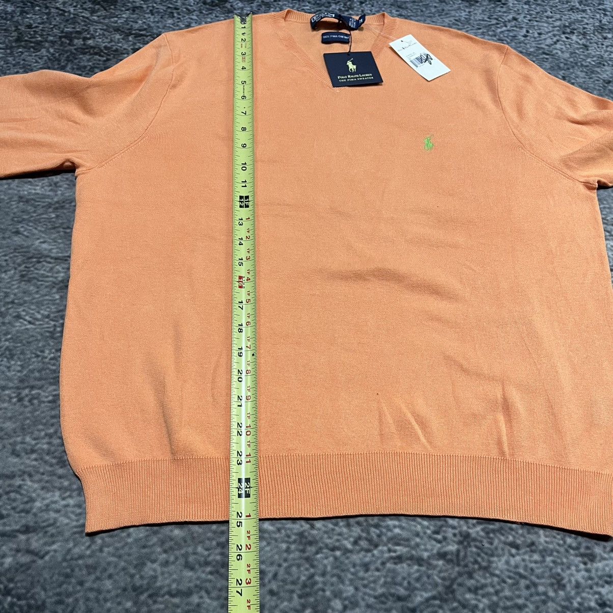 Polo Ralph Lauren Polo Ralph Lauren Orange Small Pony Pima Cotton Sweater NEW Size US M / EU 48-50 / 2 - 10 Thumbnail