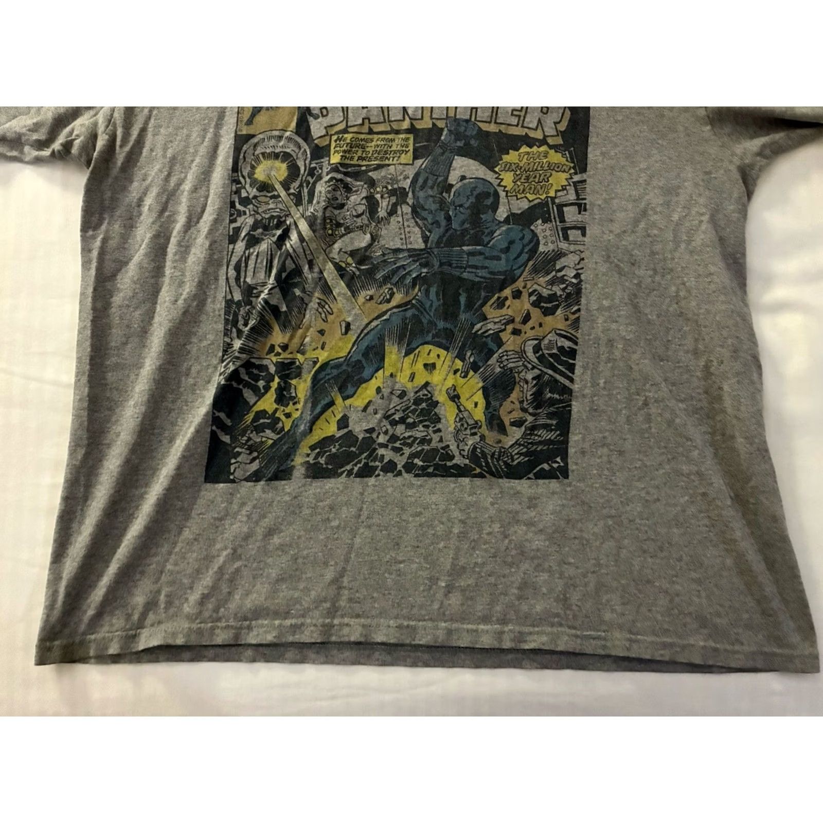 Vintage VINTAGE Black Panther MARVEL COMICS Gray T-Shirt XL Size US XL / EU 56 / 4 - 2 Thumbnail