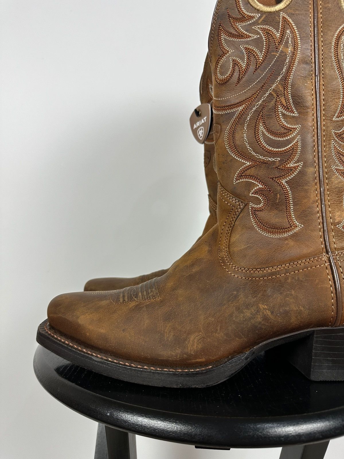 Ariat NEW! Ariat Square Toe Western Brown Leather Boots Size US 9 / EU 42 - 13 Thumbnail