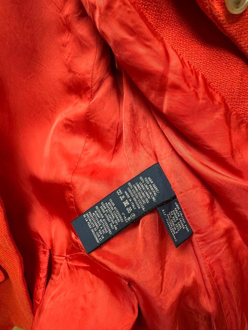 Polo Ralph Lauren × Vintage Polo Ralph Lauren Orange Women’s PRL Blazer Jacket Size M / US 6-8 / IT 42-44 - 10 Thumbnail