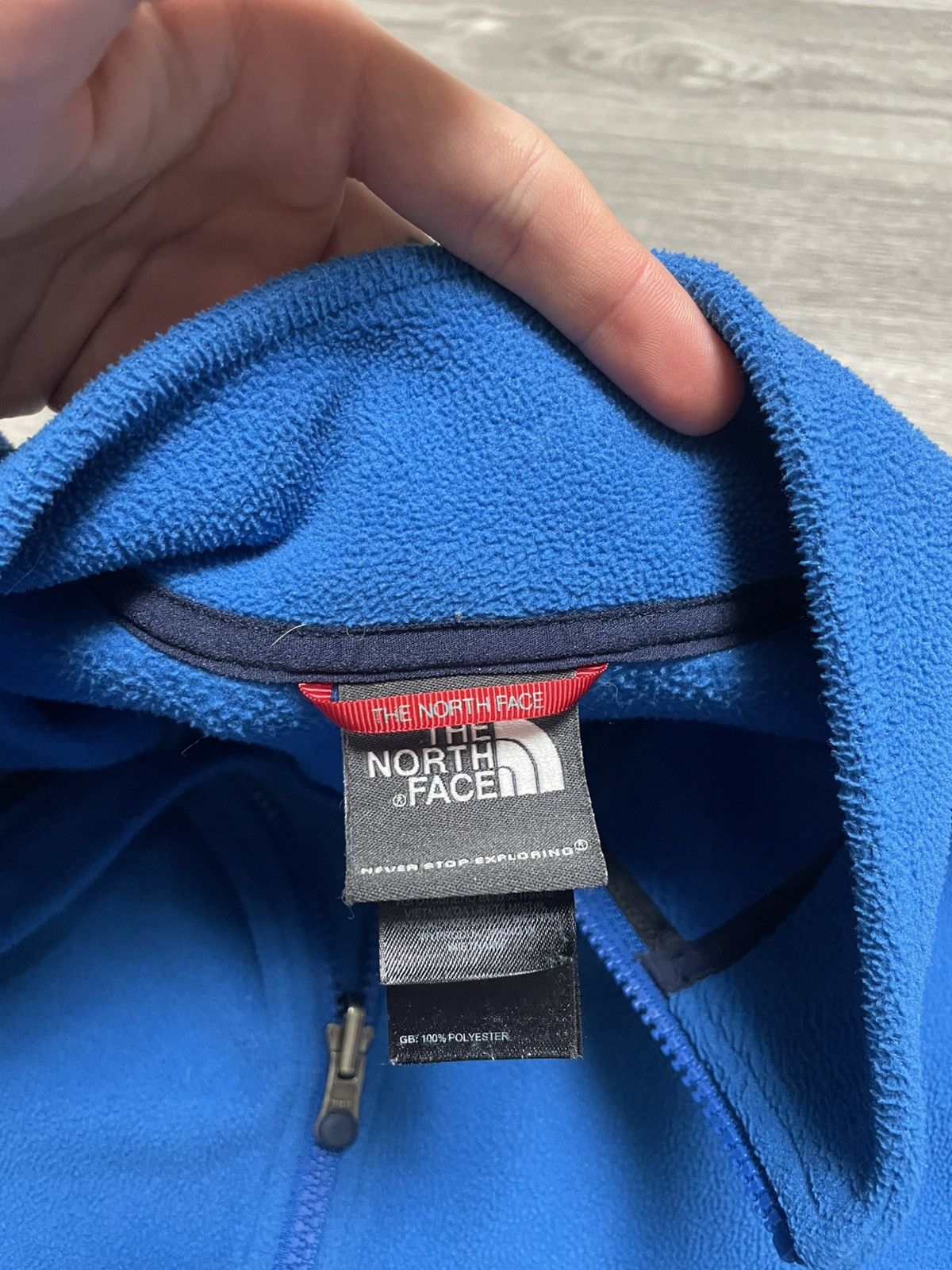 The North Face Vintage The North Face Polartec Blue Full Zip Fleece Jacket Size US L / EU 52-54 / 3 - 13 Thumbnail