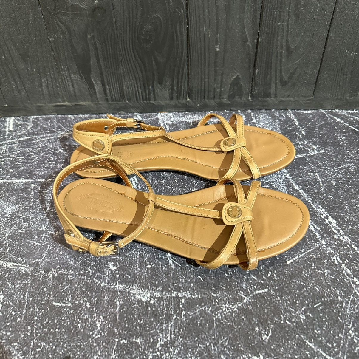 Tod's TOD’S - Women’s Leather Sandals Size 38 Size US 8 / IT 38 - 2 Thumbnail