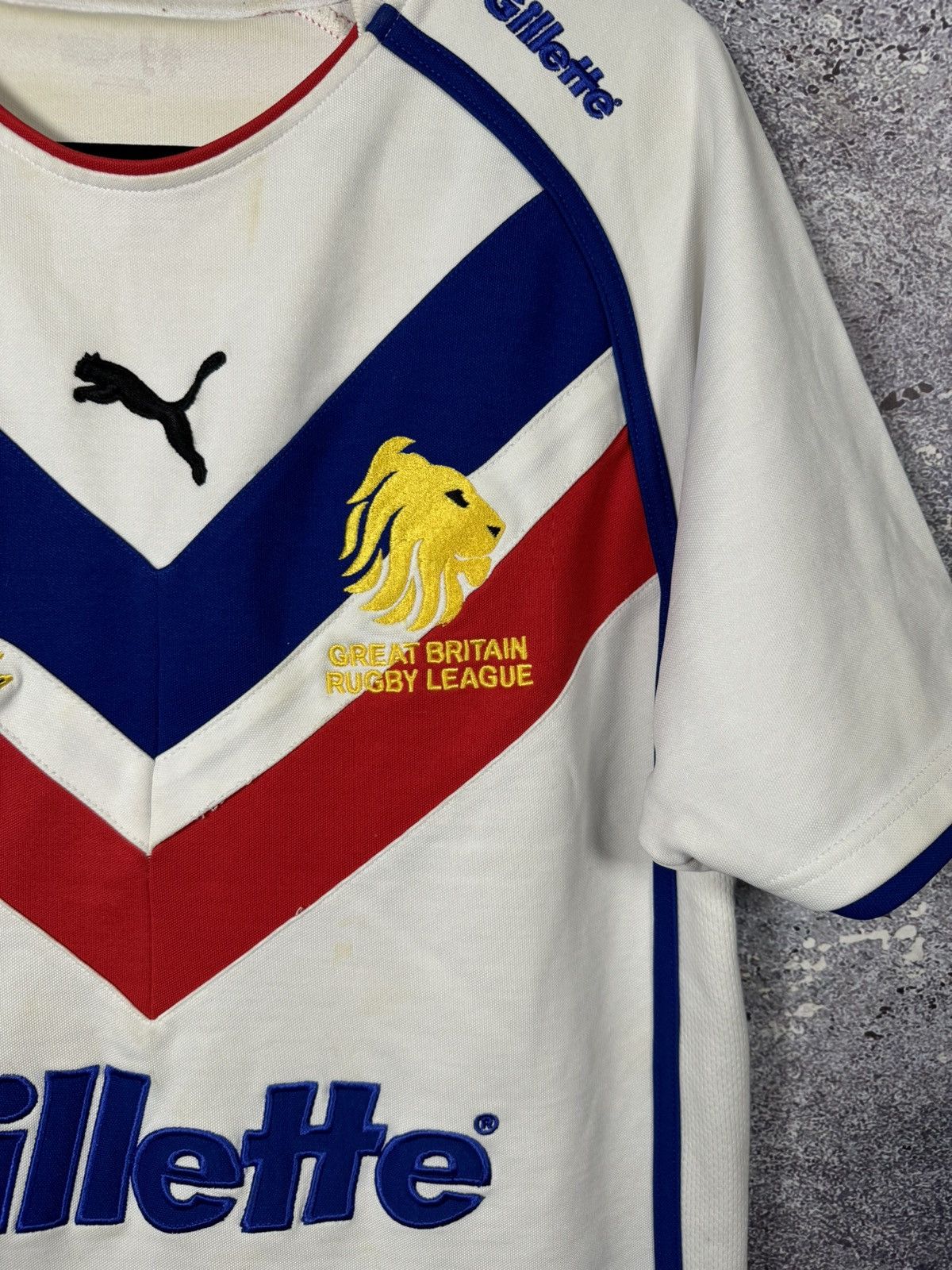Puma × Vintage GREAT BRITAIN RUGBY LEAGUE BRITISH ISLES 2007 rugby JERSEY Size US S / EU 44-46 / 1 - 9 Thumbnail