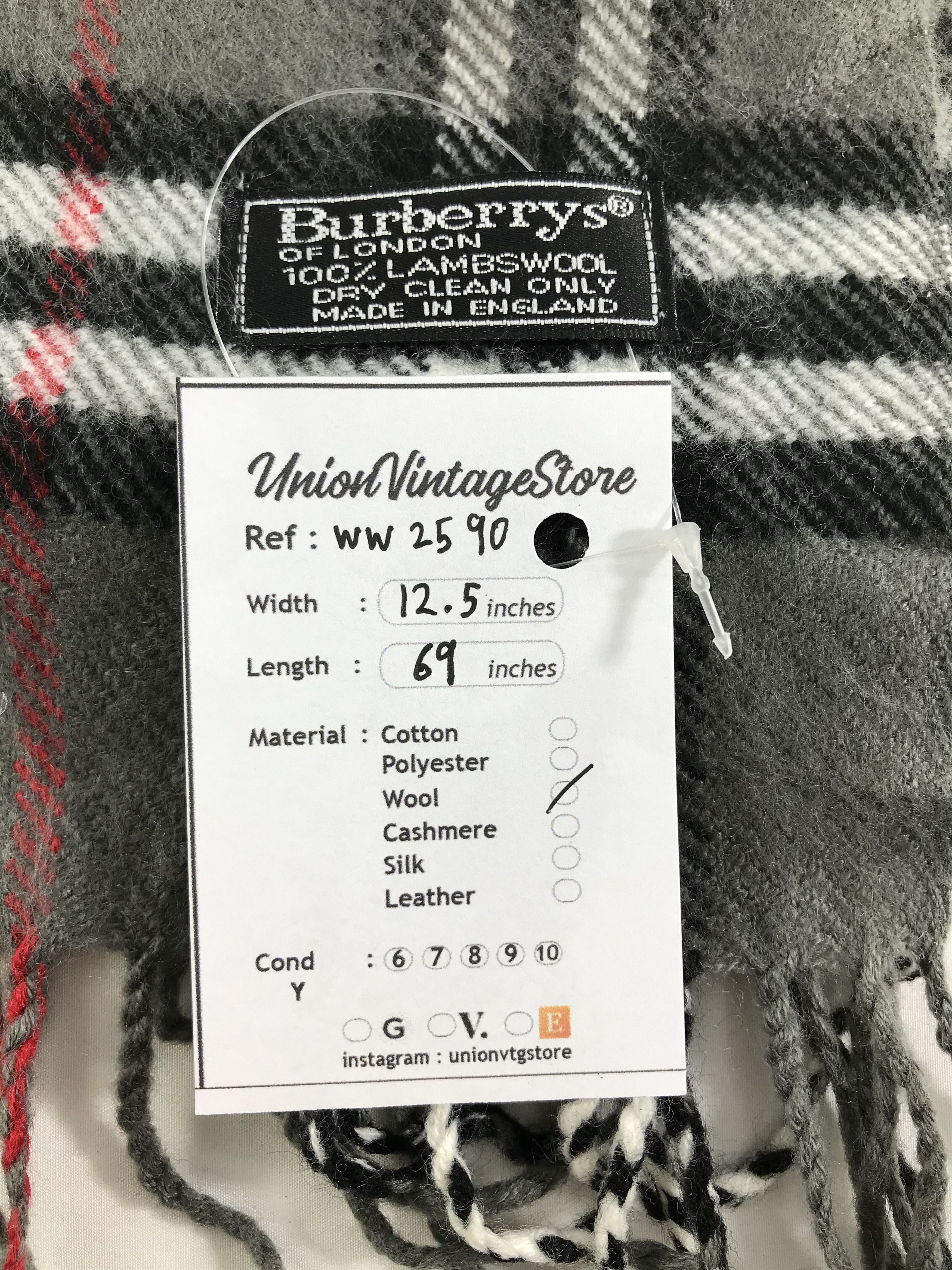 Burberry × Vintage Burberry Scarf / Muffler / Neckwear - WW2590 Size ONE SIZE - 4 Thumbnail
