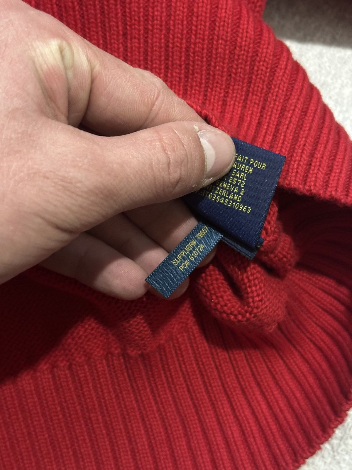 Polo Ralph Lauren × Vintage Polo Ralph Lauren 100% Cotton Basic Red Sweater Crewneck Size US M / EU 48-50 / 2 - 6 Thumbnail