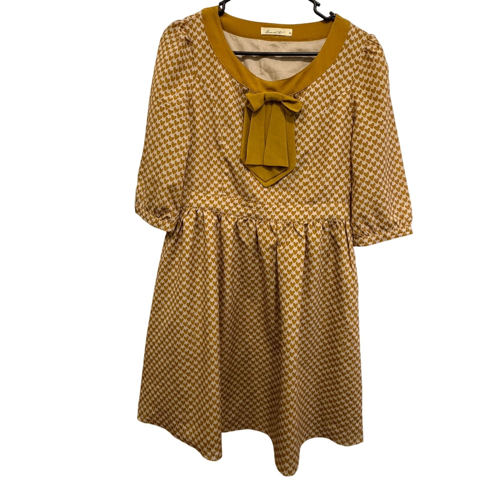 Anthropologie Anthropolgie Twee Golden Hearts Dress - Comme Toi Label Size M / US 6-8 / IT 42-44 - 1 Thumbnail