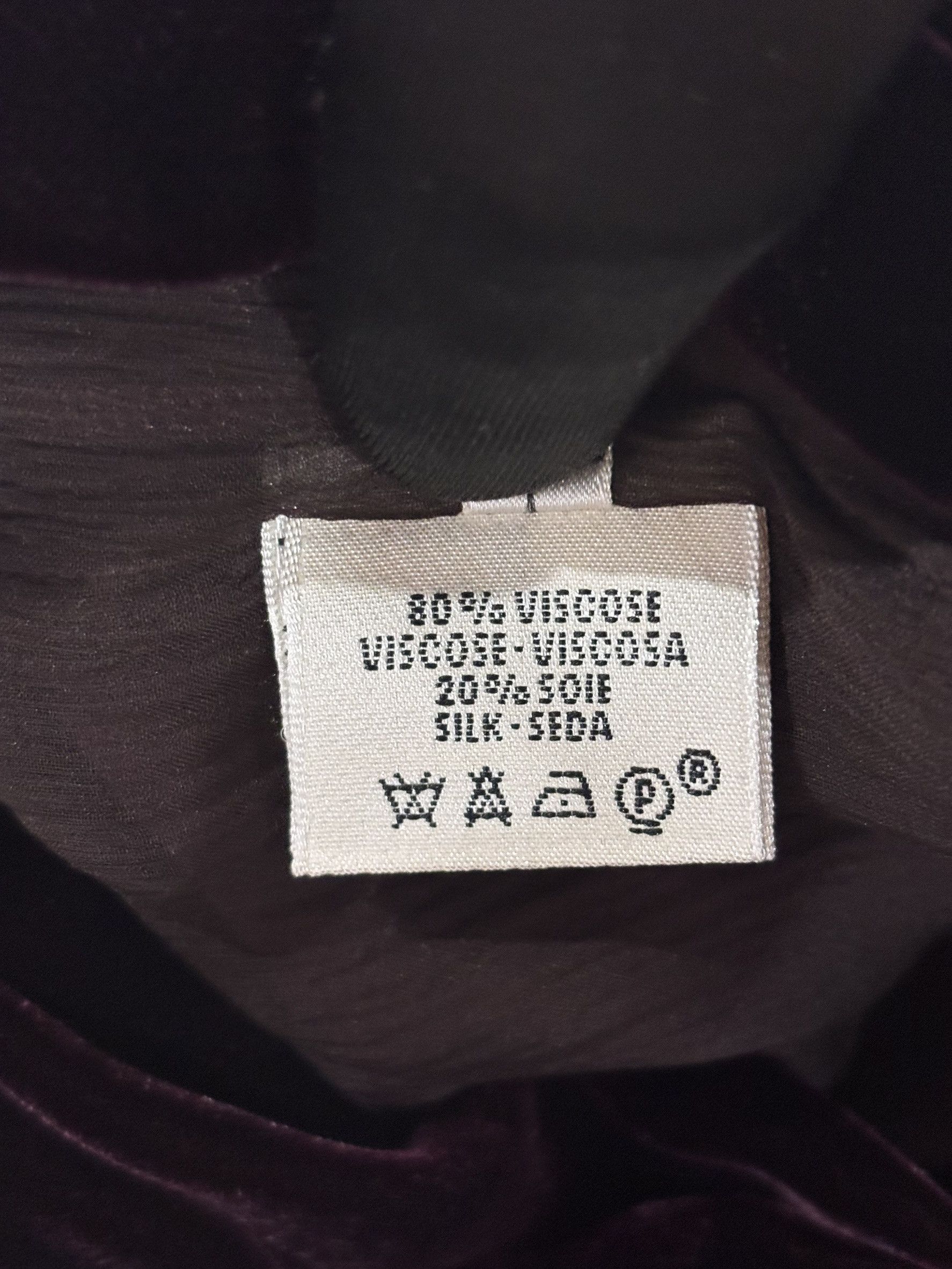 Hermes Hermès Paris Burgundy Silk Velvet Halter Dress Size XS / US 0-2 / IT 36-38 - 7 Thumbnail