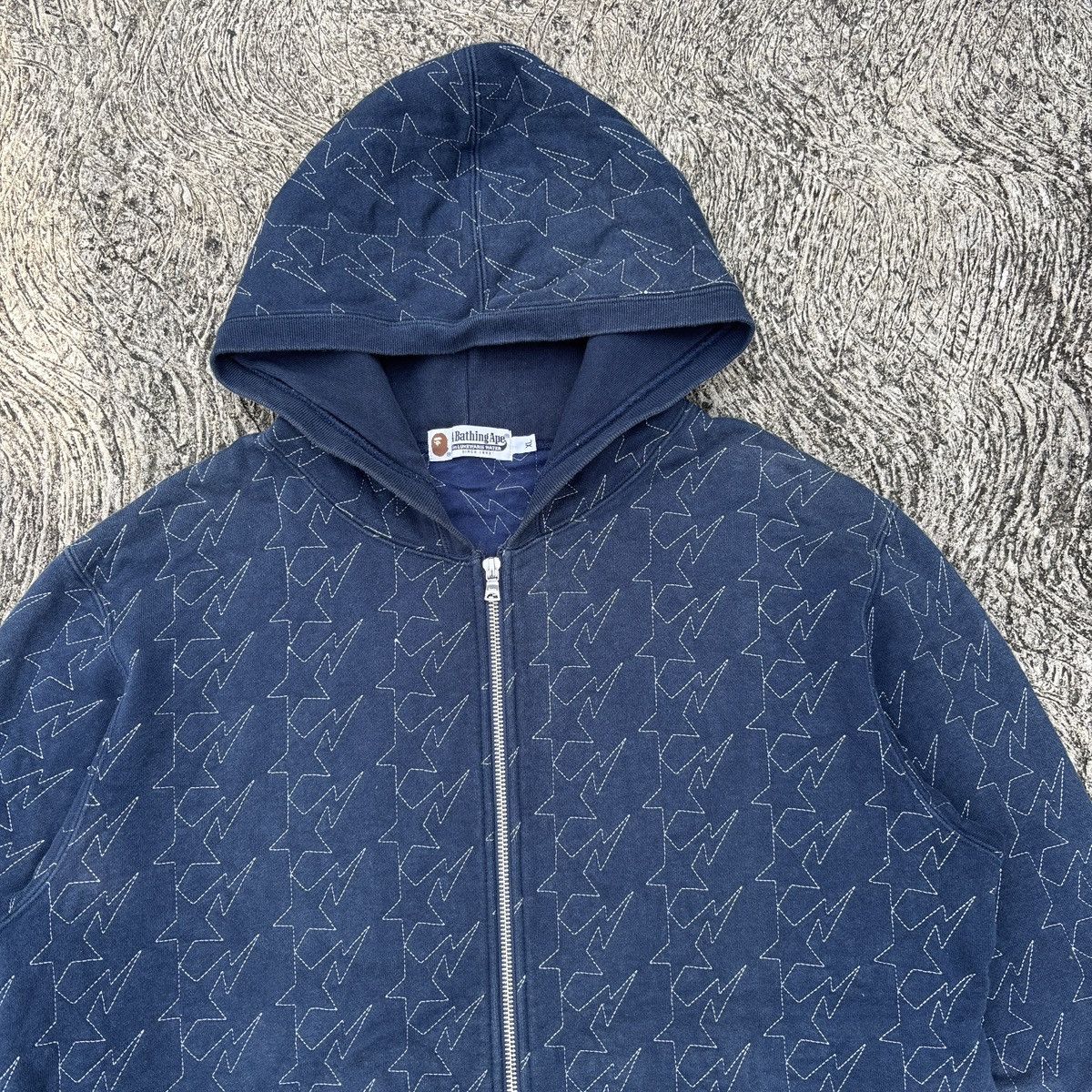 Bape Bape sta stitching lukewarm water zip hoodie Size US XL / EU 56 / 4 - 3 Thumbnail