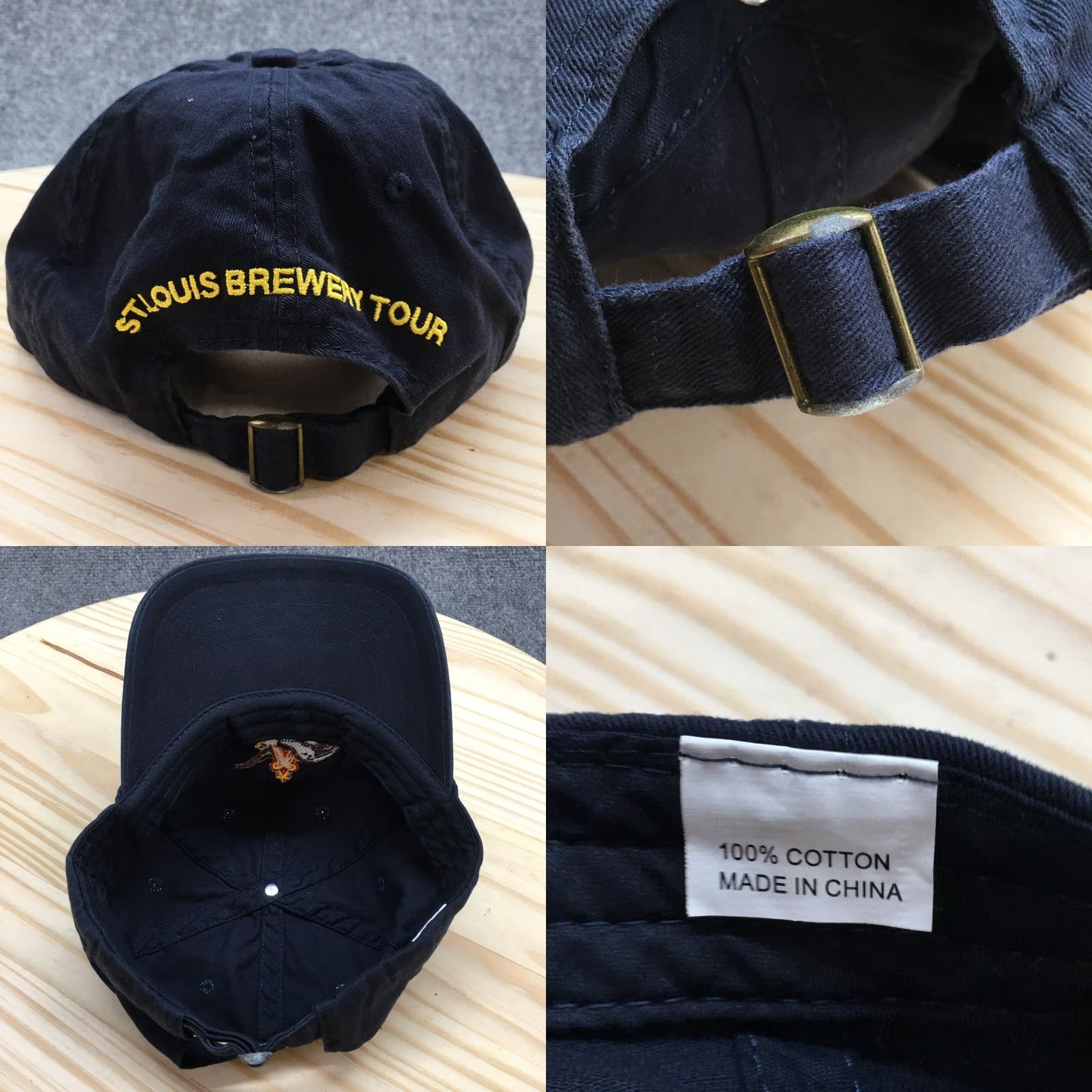 Vintage Anheuser-Busch St. Louis Brewery Baseball Hat Unisex Blue OS Embroidered Logo Size ONE SIZE - 8 Thumbnail