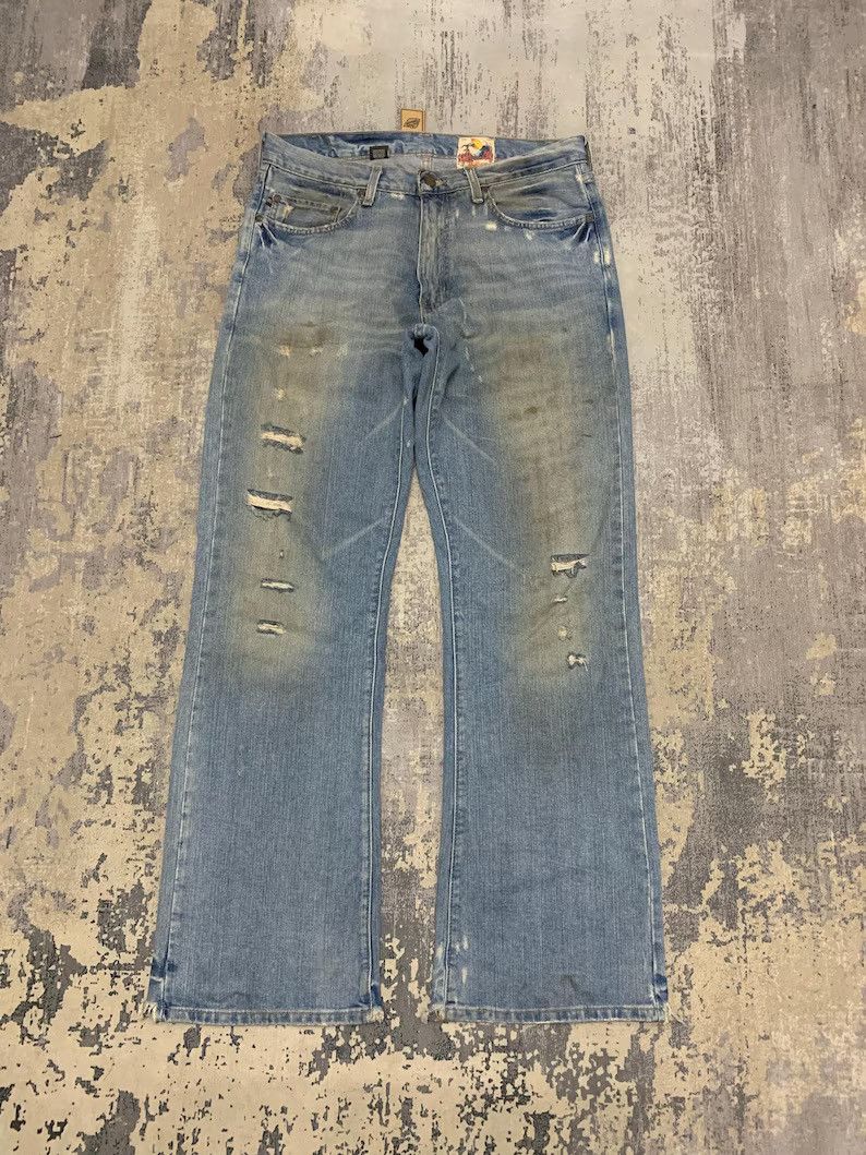Hollister Mud Wash Hollister Distressed Boot Cut Y2K Jeans W34x32 Size US 34 / EU 50 - 1 Thumbnail