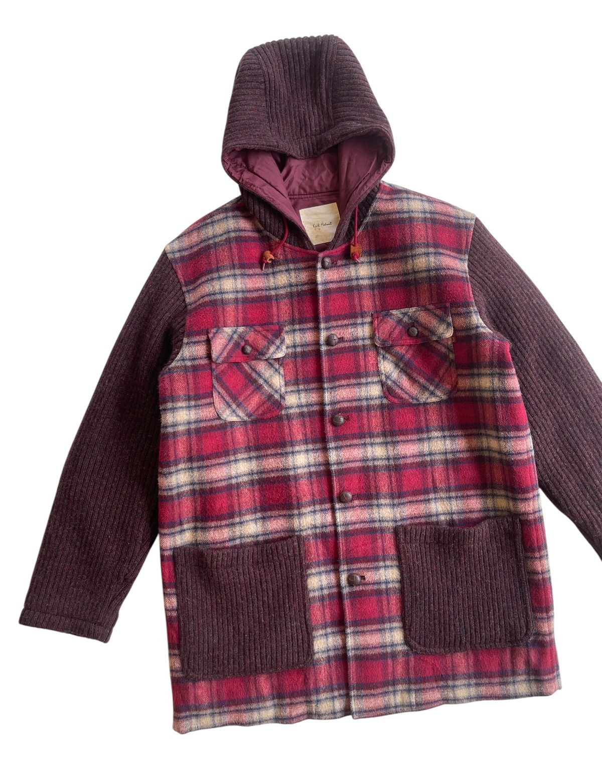 Karl Helmut Karl Helmut Check Hooded Parka Size US M / EU 48-50 / 2 - 3 Thumbnail