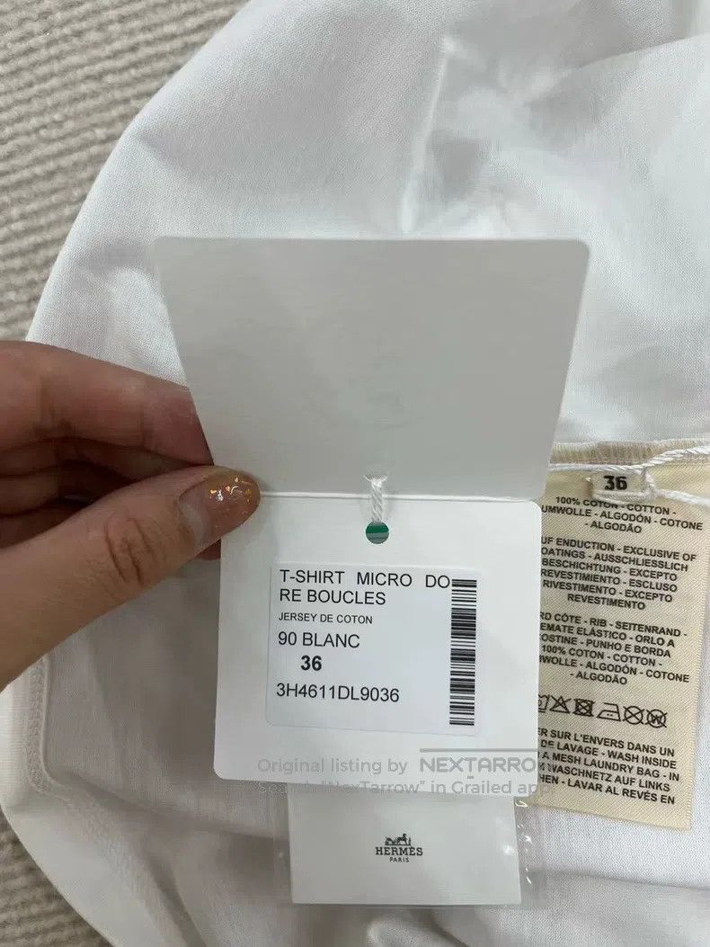 Hermes Hermes White short-sleeve T-shirt Size XS / US 0-2 / IT 36-38 - 4 Thumbnail