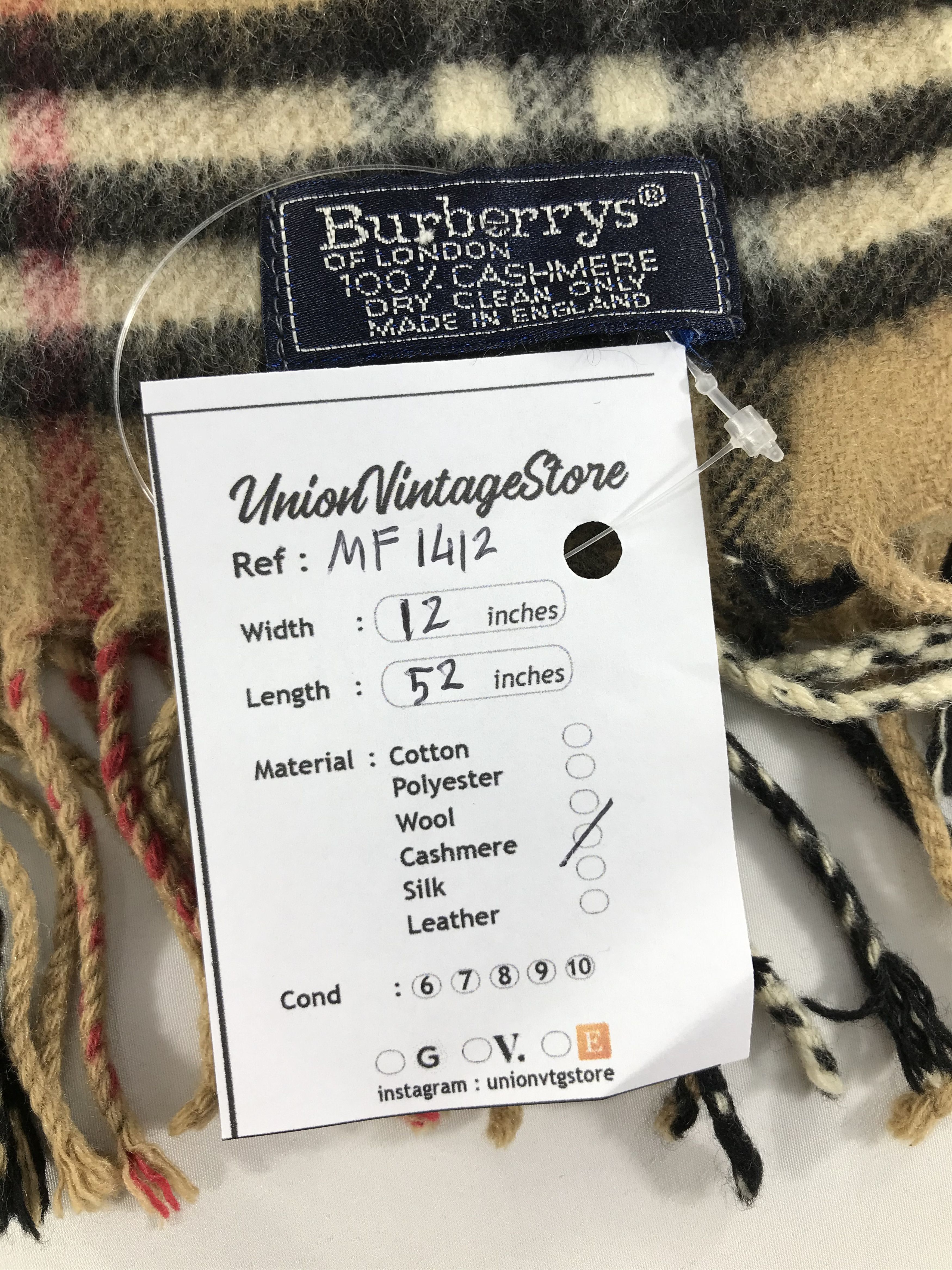 Burberry Vintage Burberry Scarf/Muffler/Neckwear MF1412 Size ONE SIZE - 4 Thumbnail