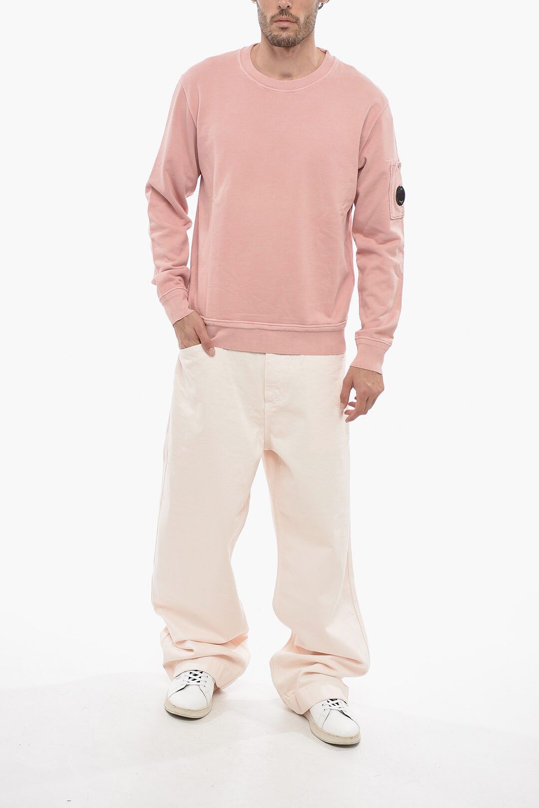C.P. Company og1mm1024 Crewneck Sweatshirt in Pink Size US S / EU 44-46 / 1 - 4 Thumbnail