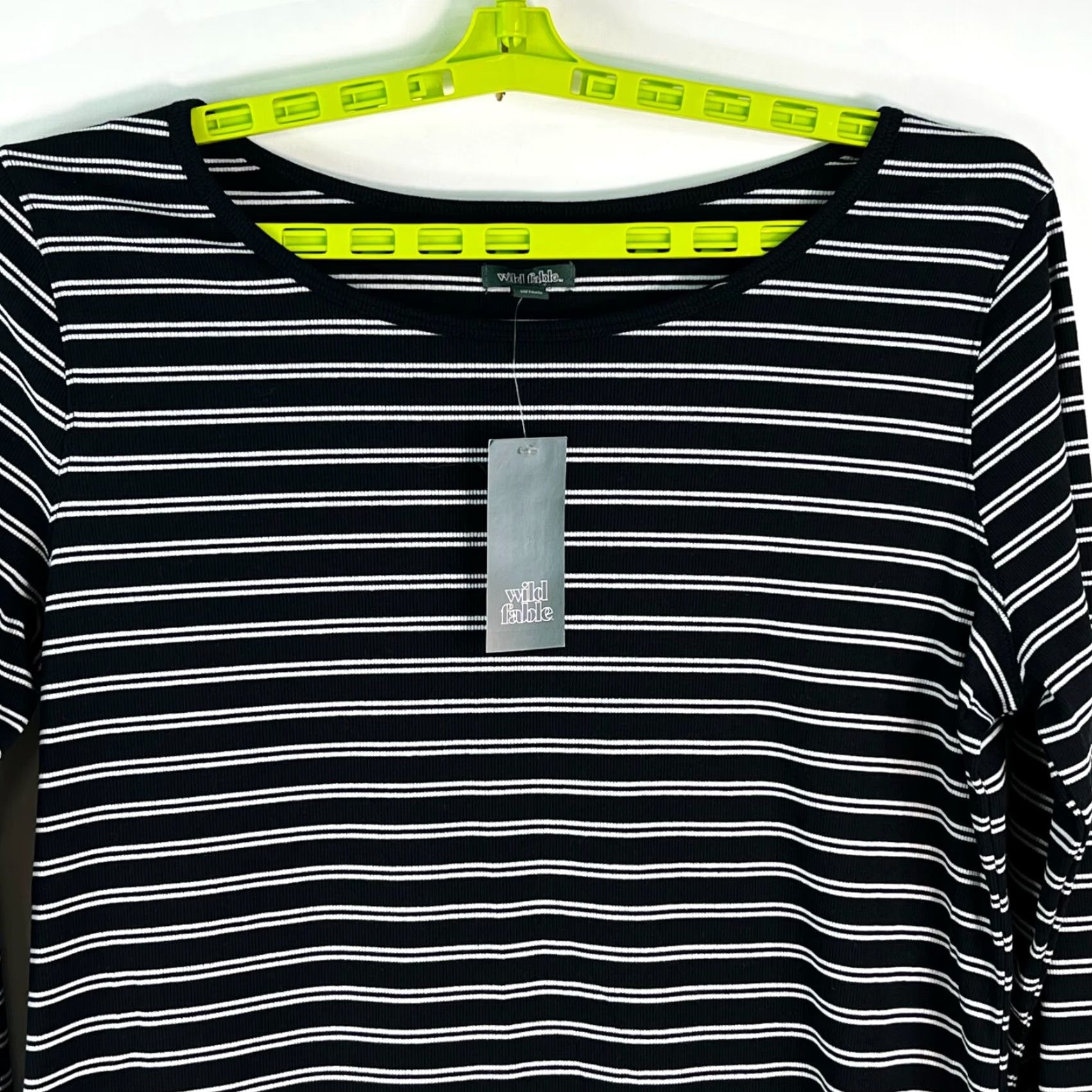 Vintage Wild Fable Sweater Womens Striped Oversized Black Gray Size XXL NWT Size XXL / US 16-18 / IT 52-54 - 2 Thumbnail