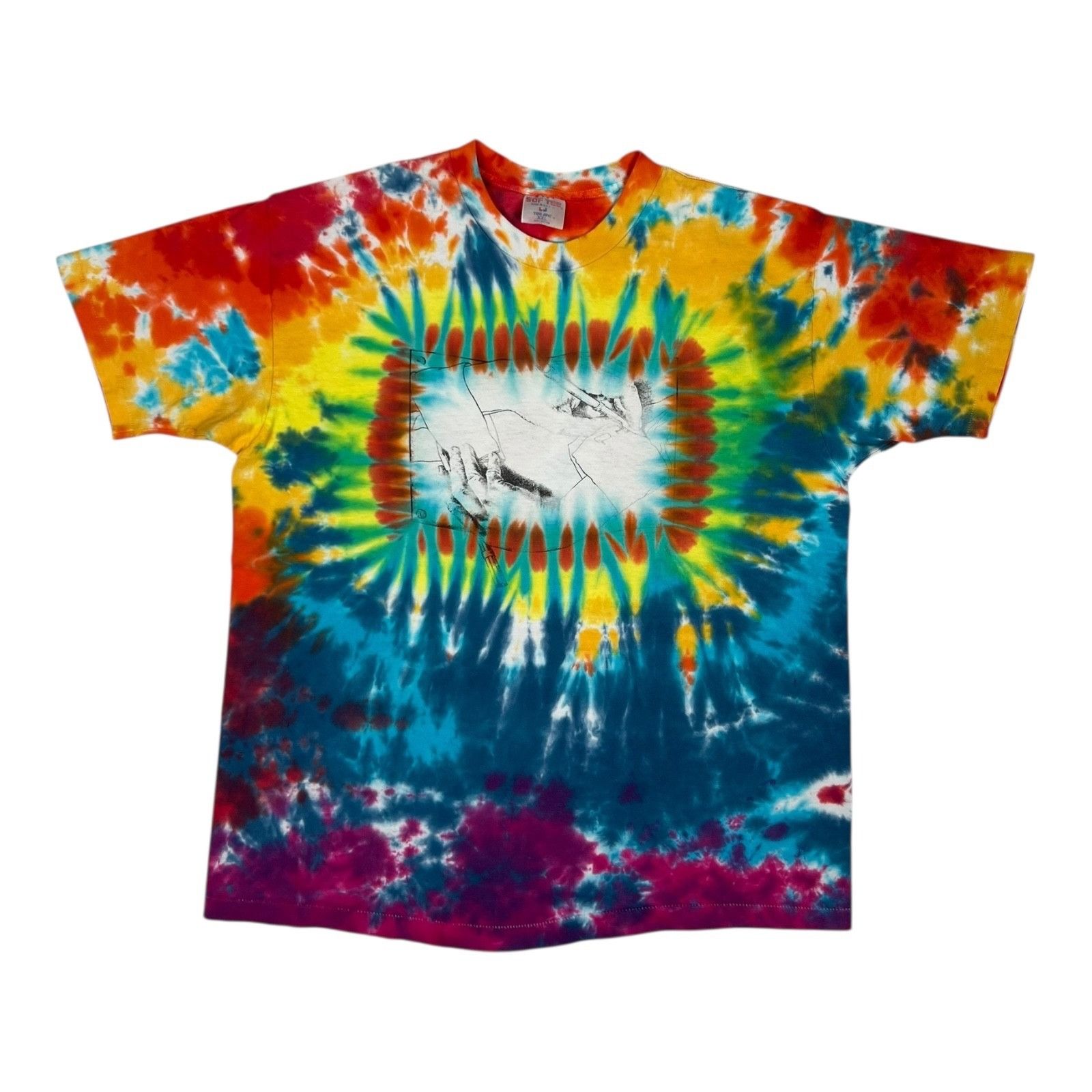 Vintage Vintage MC Escher Tie Dye T-Shirt Size XL Single Stitch Draw Size US XL / EU 56 / 4 - 1 Thumbnail