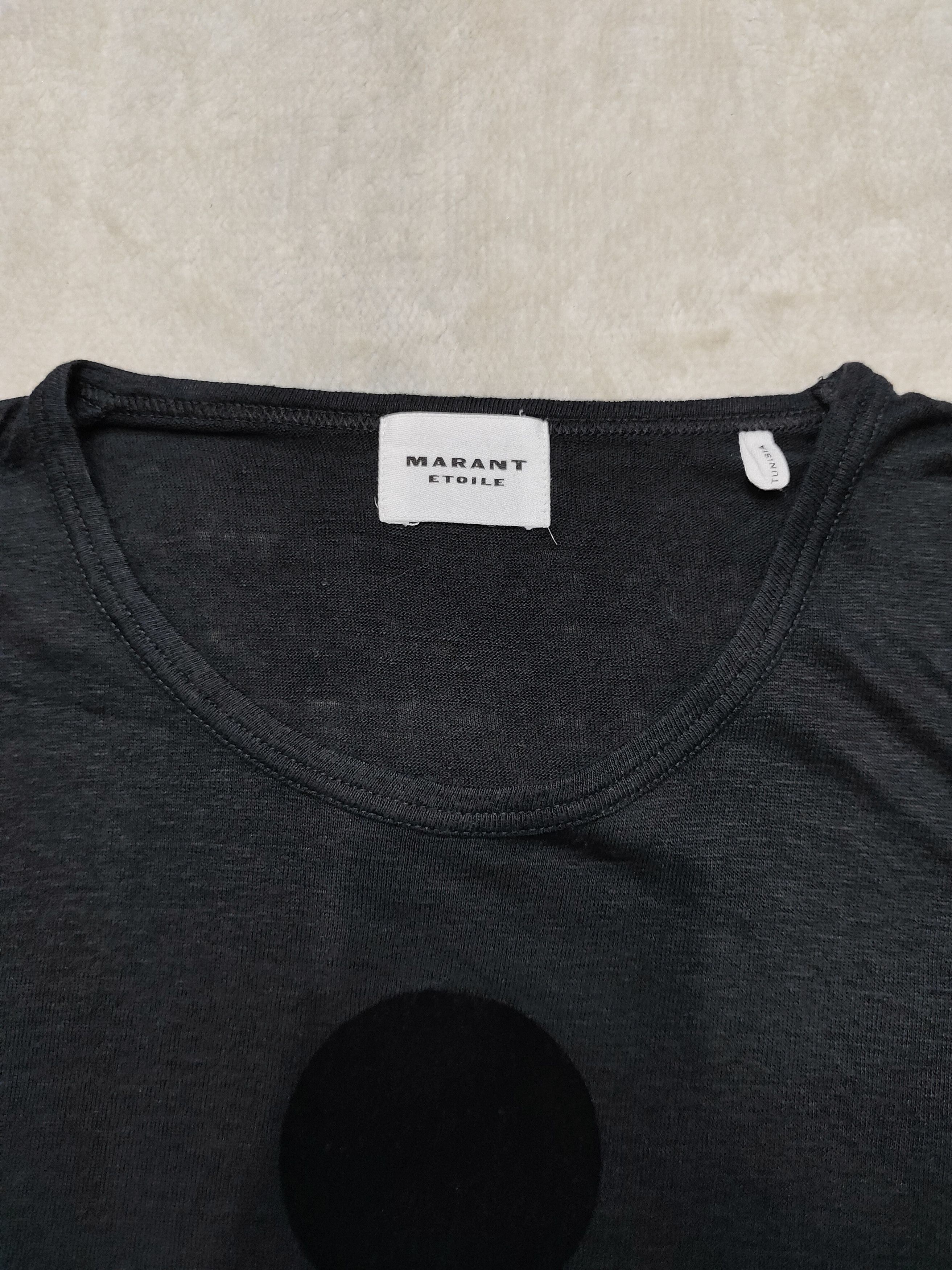 Isabel Marant Etoile DOPE🔥Marant Etoile Velvet Logo Linen Tshirt Size M / US 6-8 / IT 42-44 - 4 Thumbnail