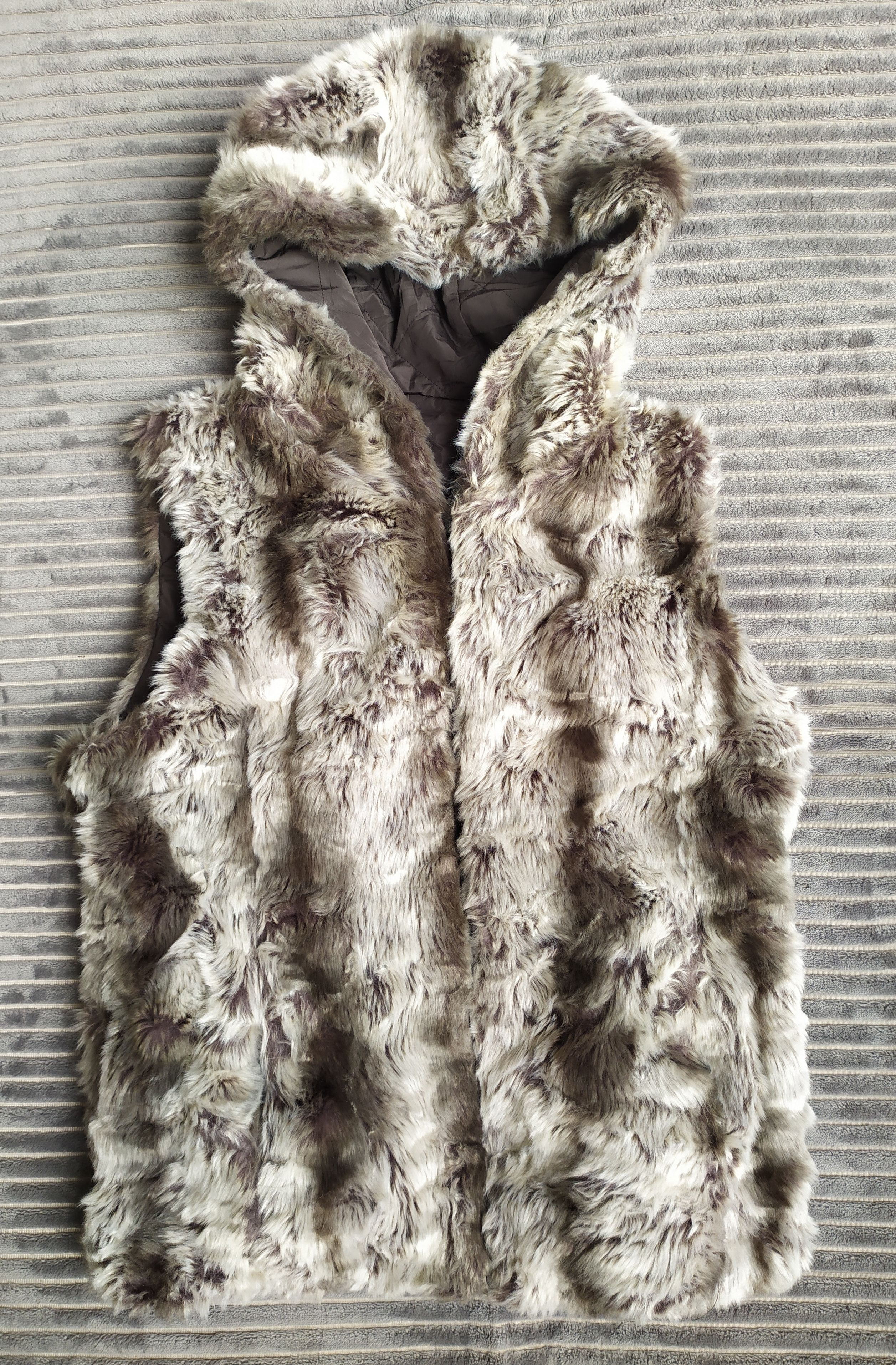 即完売 US 三軒茶屋 Fake Fur Leopard Zip Up Vest 即完売 US 三軒茶屋