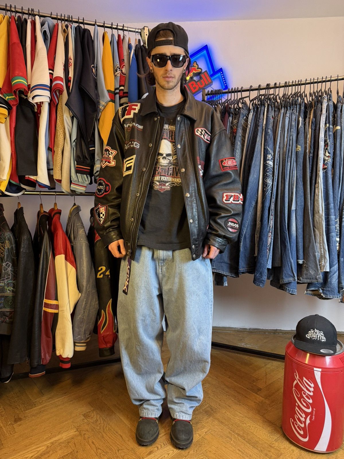 Fubu Vintage Fubu racing team leather jacket Size US XL / EU 56 / 4 - 2 Thumbnail