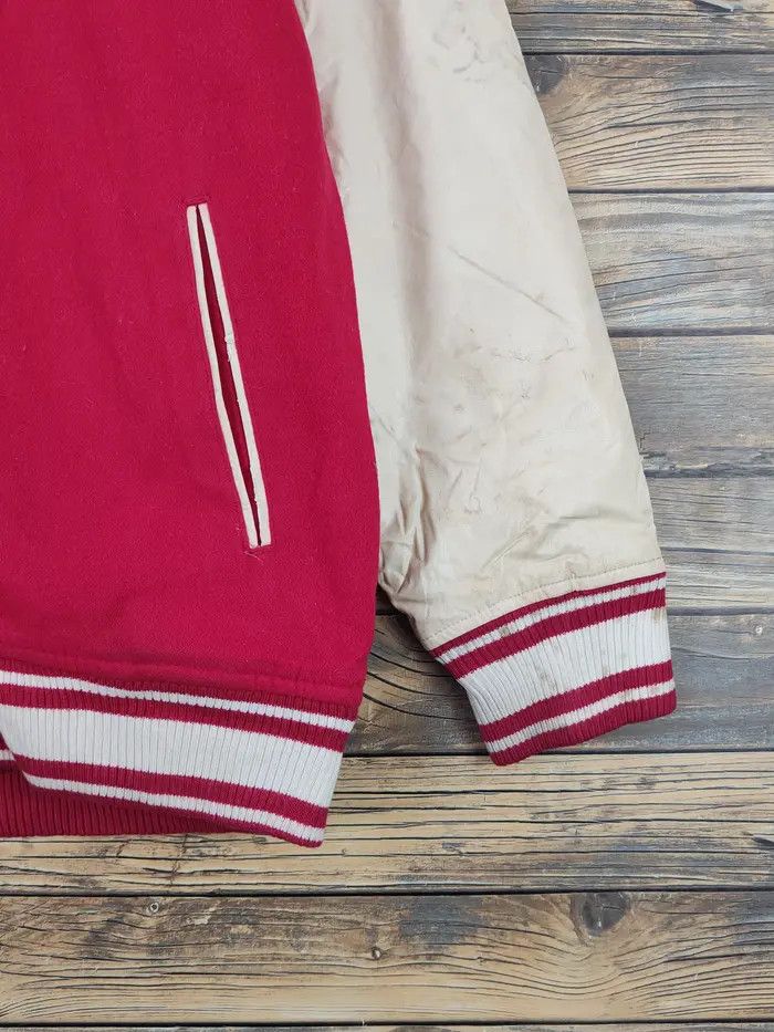 Japanese Brand DL Amore Puro Red Cream Varsity Jackets #W1111 Size US L / EU 52-54 / 3 - 8 Thumbnail