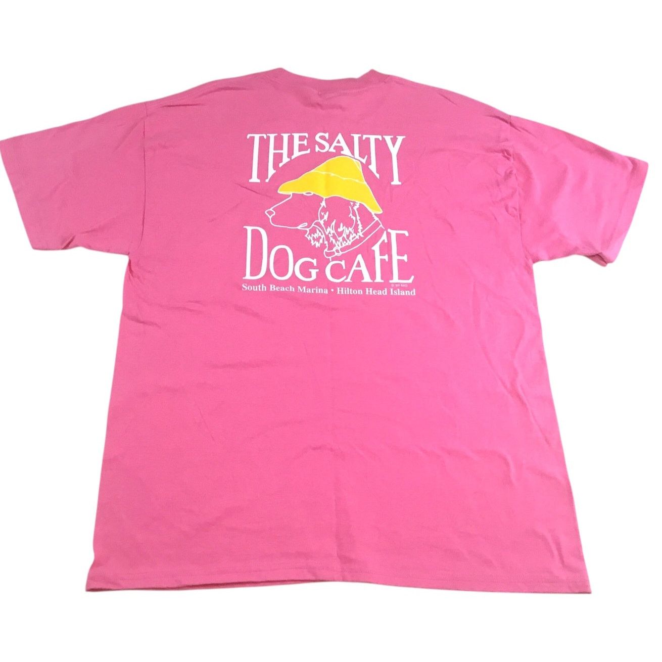 Hanes Salty Dog Cafe T-Shirt Pink Yellow White Classic Logo Size L Size L / US 10 / IT 46 - 3 Thumbnail
