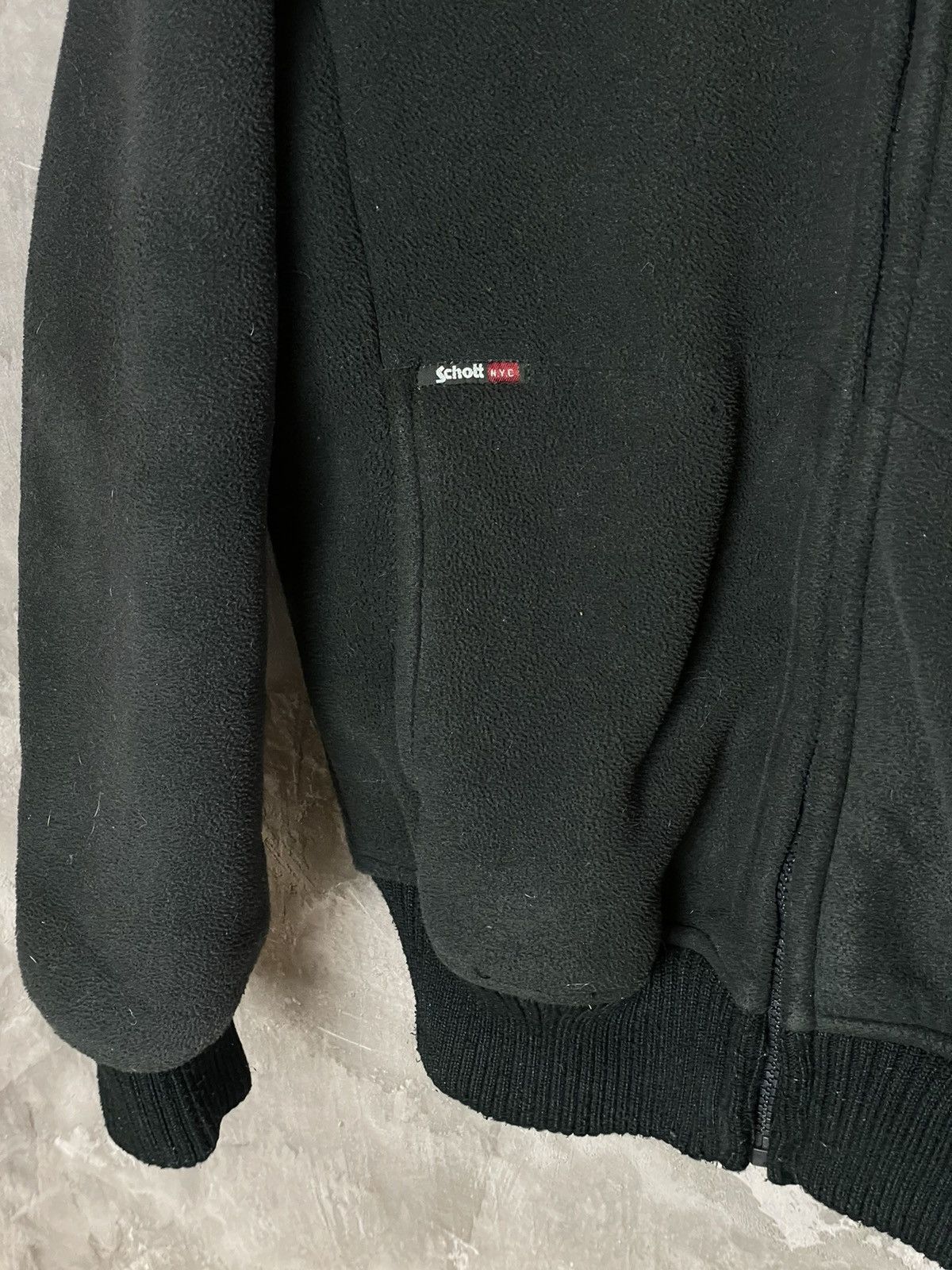 Schott × Vintage Vintage Schott NYC 90s Military Utility Fleece Jacket Size US M / EU 48-50 / 2 - 8 Thumbnail