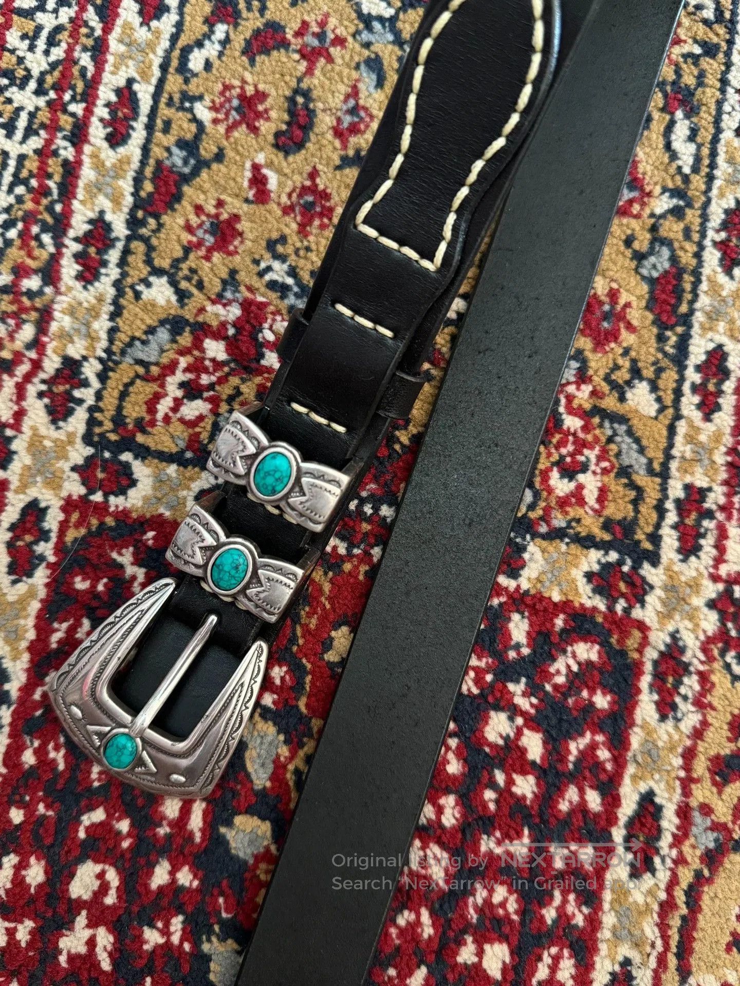 Vintage Vintage Turquoise American Western Belt. Size ONE SIZE - 4 Thumbnail