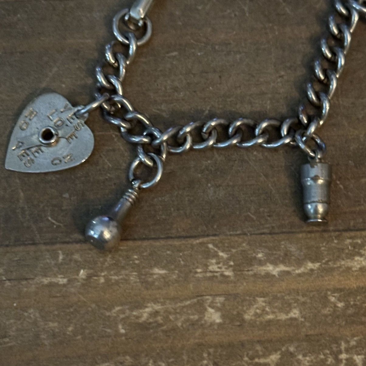 Vintage Vintage silver tone charm bracelet Size ONE SIZE - 4 Thumbnail