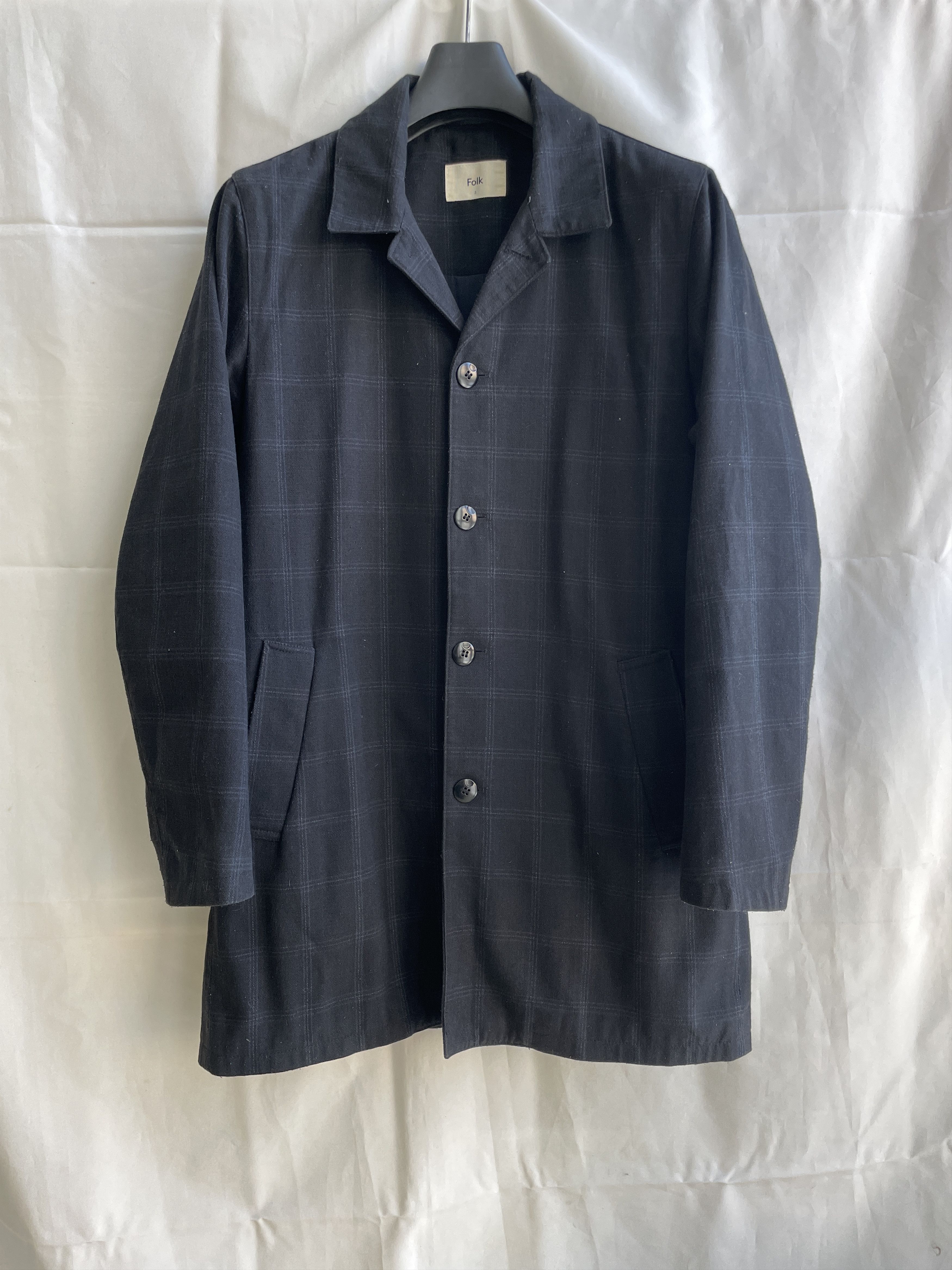 Folk Folk Cotton Wool Blend Check Car Coat Size 3 Size US M / EU 48-50 / 2 - 1 Thumbnail