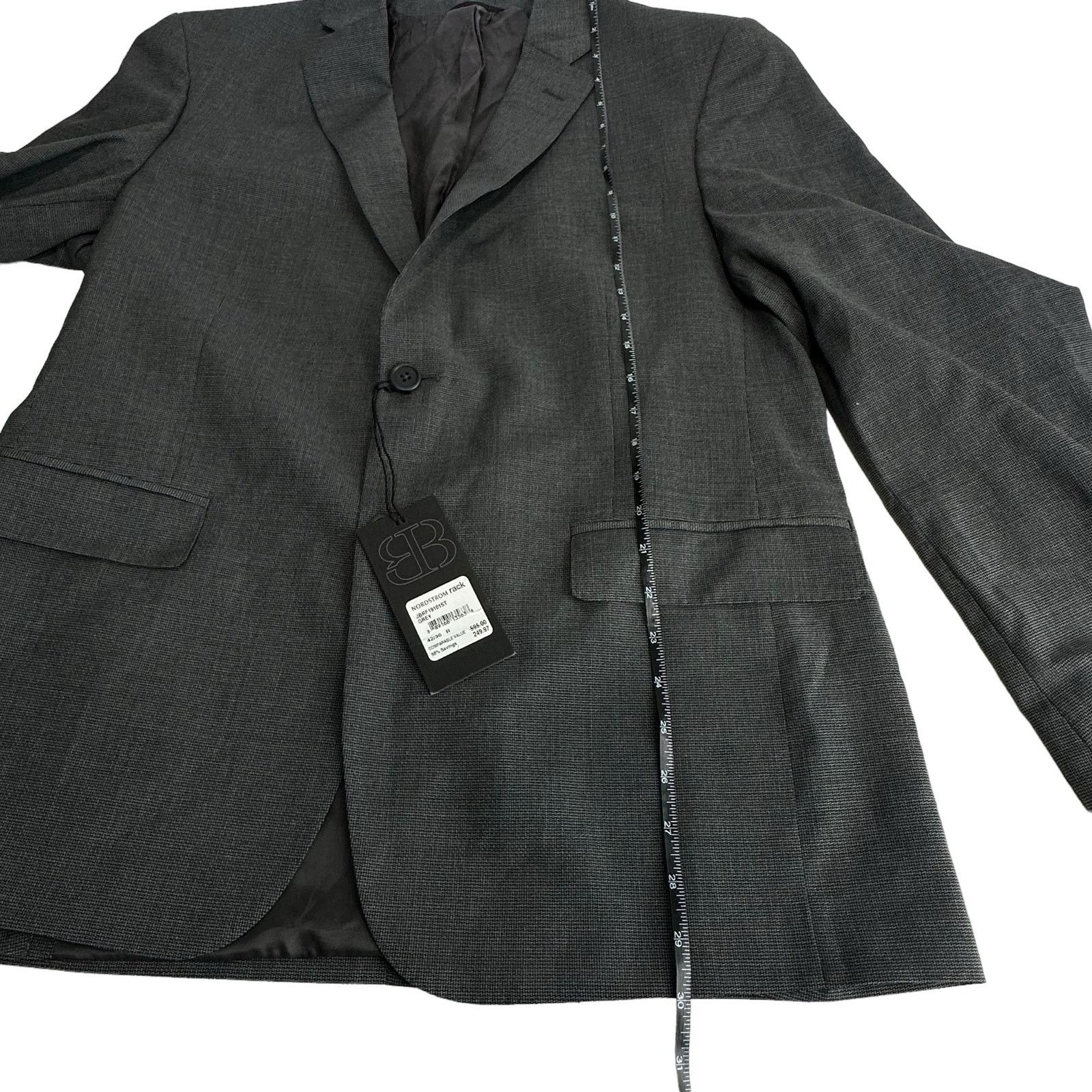 Other JB Britches Mens 42R Logan Gray Wool Sport Coat Blazer Size 42R - 9 Thumbnail