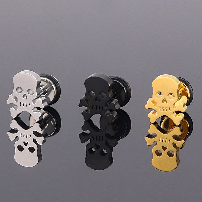 Jewelry Skull Future Earrings One Pairs Chrome Jewelry Size ONE SIZE - 1 Thumbnail