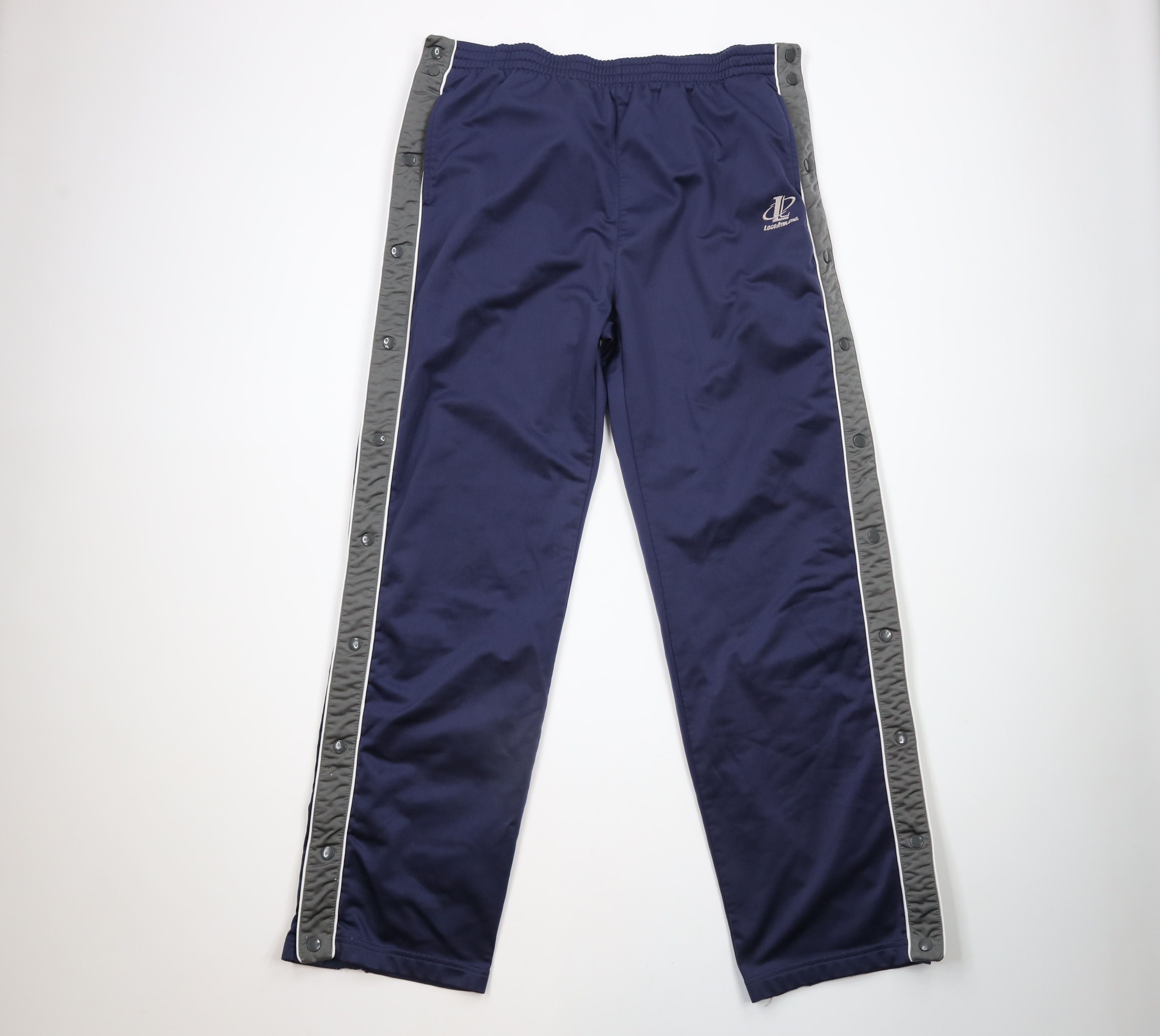 Vintage Vintage 90s Logo Athletic Tearaway Sweatpants Pants Blue Size US 38 / EU 54 - 1 Thumbnail