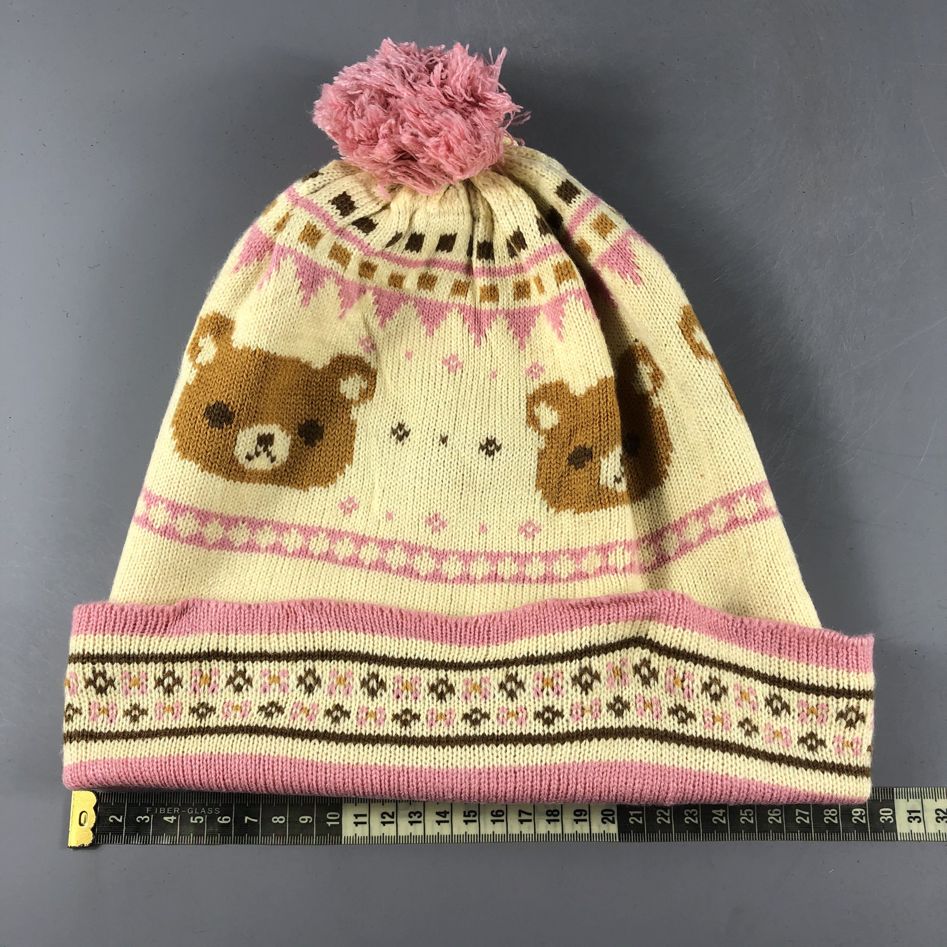 Japanese Brand × Vintage Womens Rilakkuma Bobble Beanie Snow Hat Snow Cap -D166 Size ONE SIZE - 3 Thumbnail
