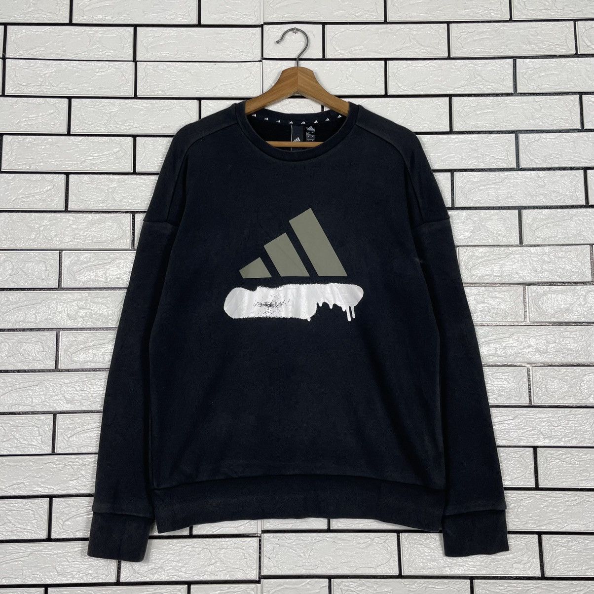 Adidas Adidas Big Logo Black Sweatshirt Size US M / EU 48-50 / 2 - 1 Thumbnail