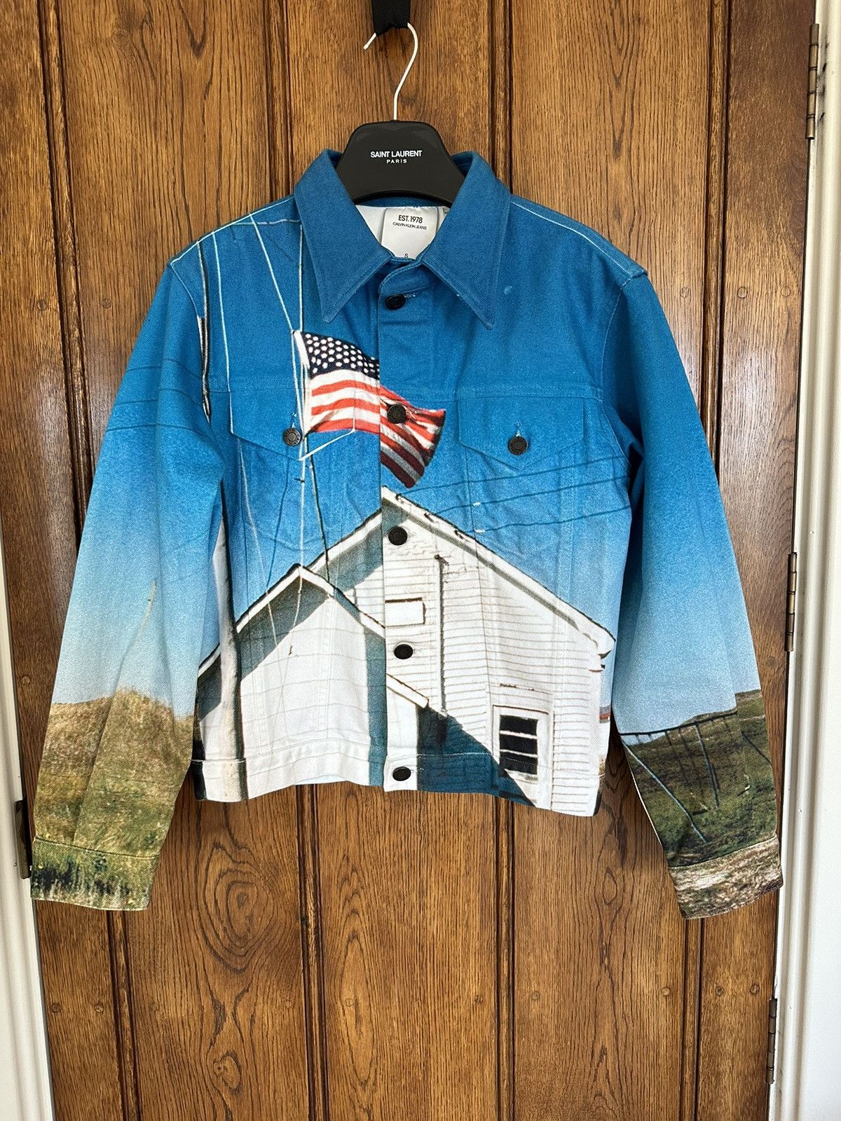 Calvin Klein 205W39NYC FW18 Calvin Klein 205w39nyc est 1975 USA Flag denim jacket Size US S / EU 44-46 / 1 - 4 Thumbnail