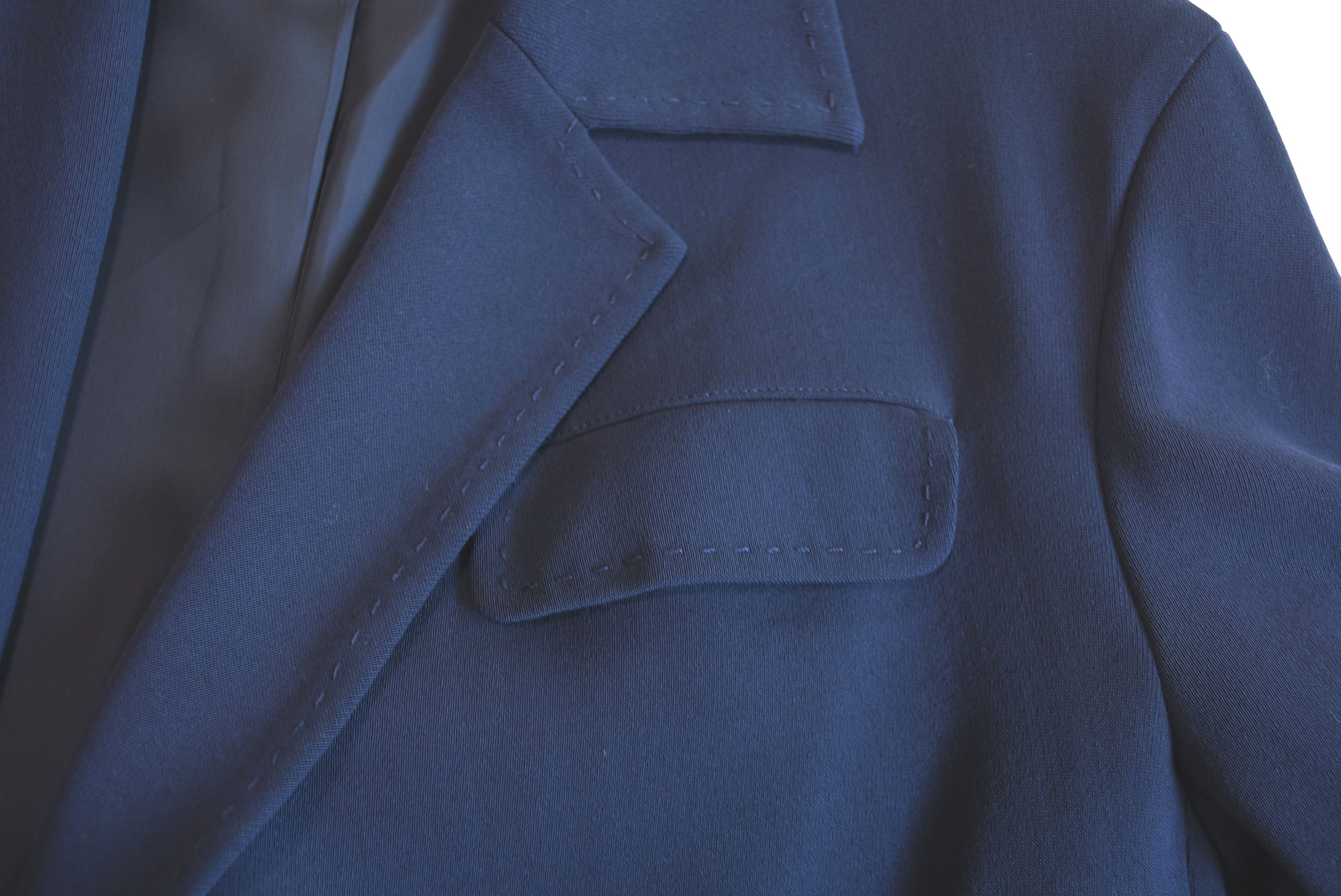 Y's Y's Yohji Yamamoto Asymmetric Stretch Blazer Navy Size US S / EU 44-46 / 1 - 5 Thumbnail