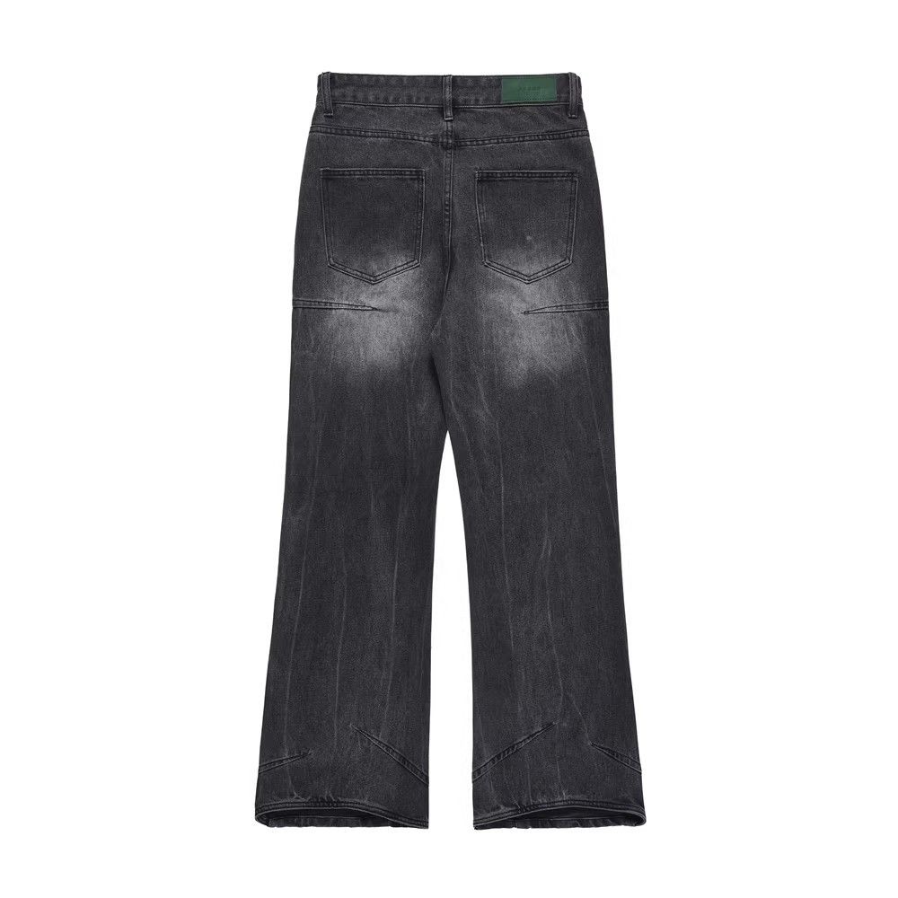 Japanese Brand × Jean Distressed washed loose straight men's split stitching jeans Size US 32 / EU 48 - 2 Thumbnail