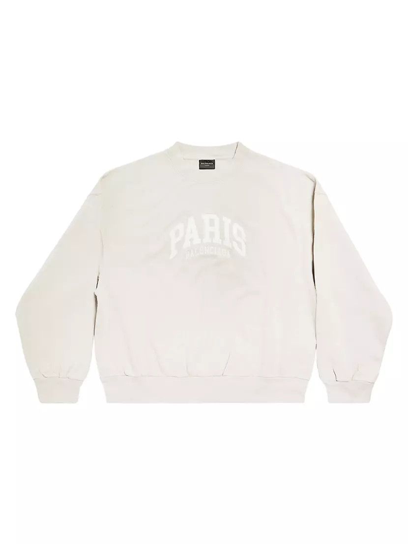 o1mt1gz0824 Cities Paris Sweatshirt Medium Fit in White